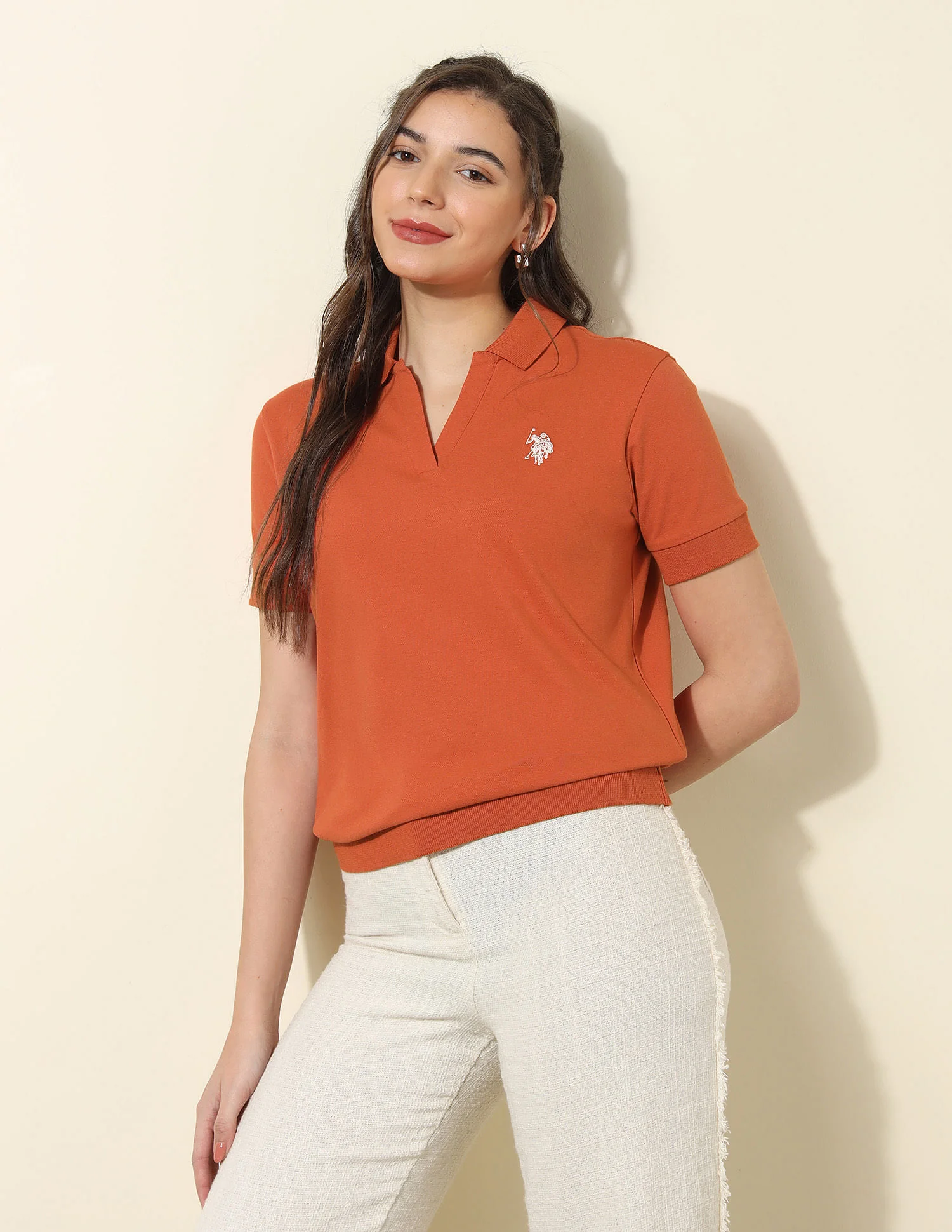 Relaxed Fit Solid Polo Shirt - Image 3
