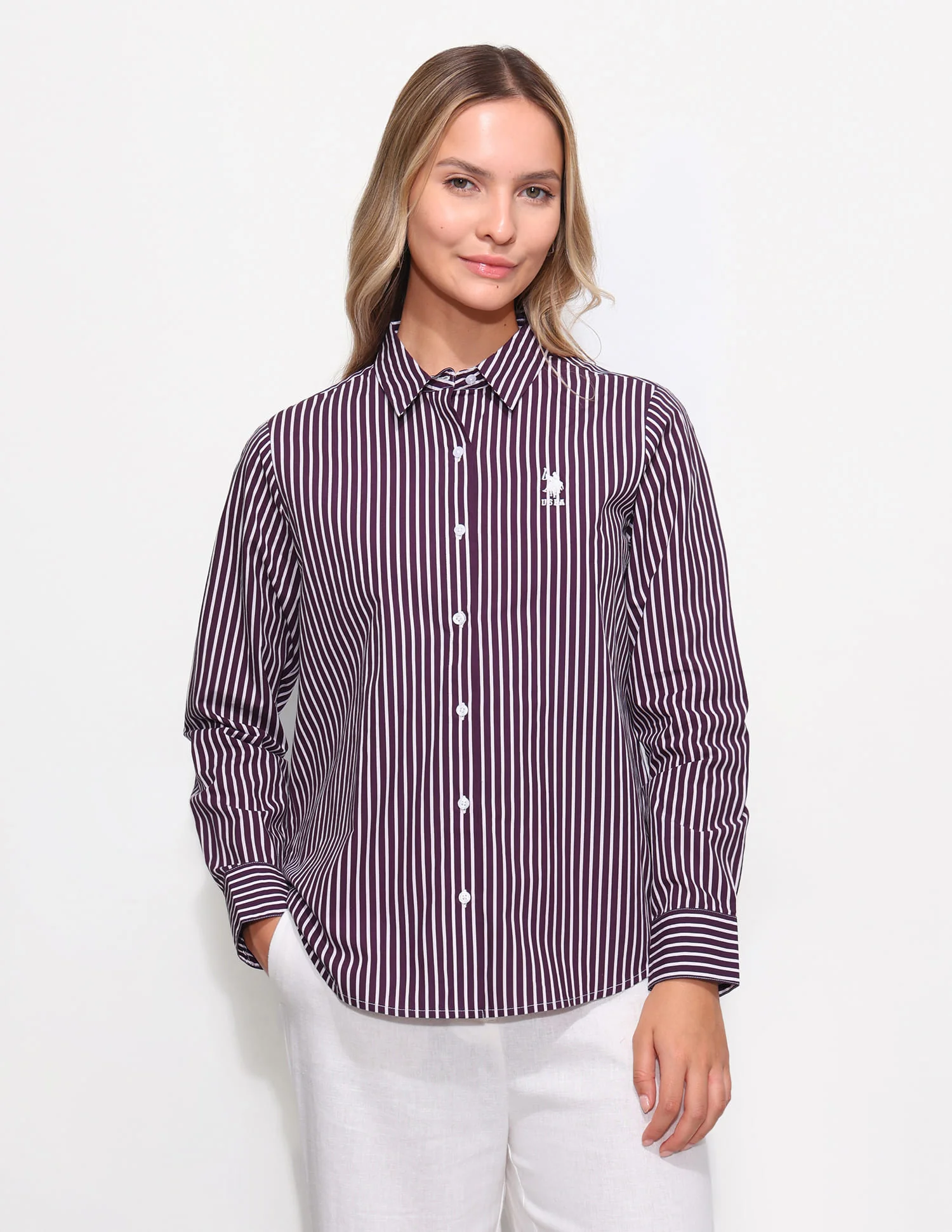 Relaxed Fit Striped Shirt With Embroidery - Image 6