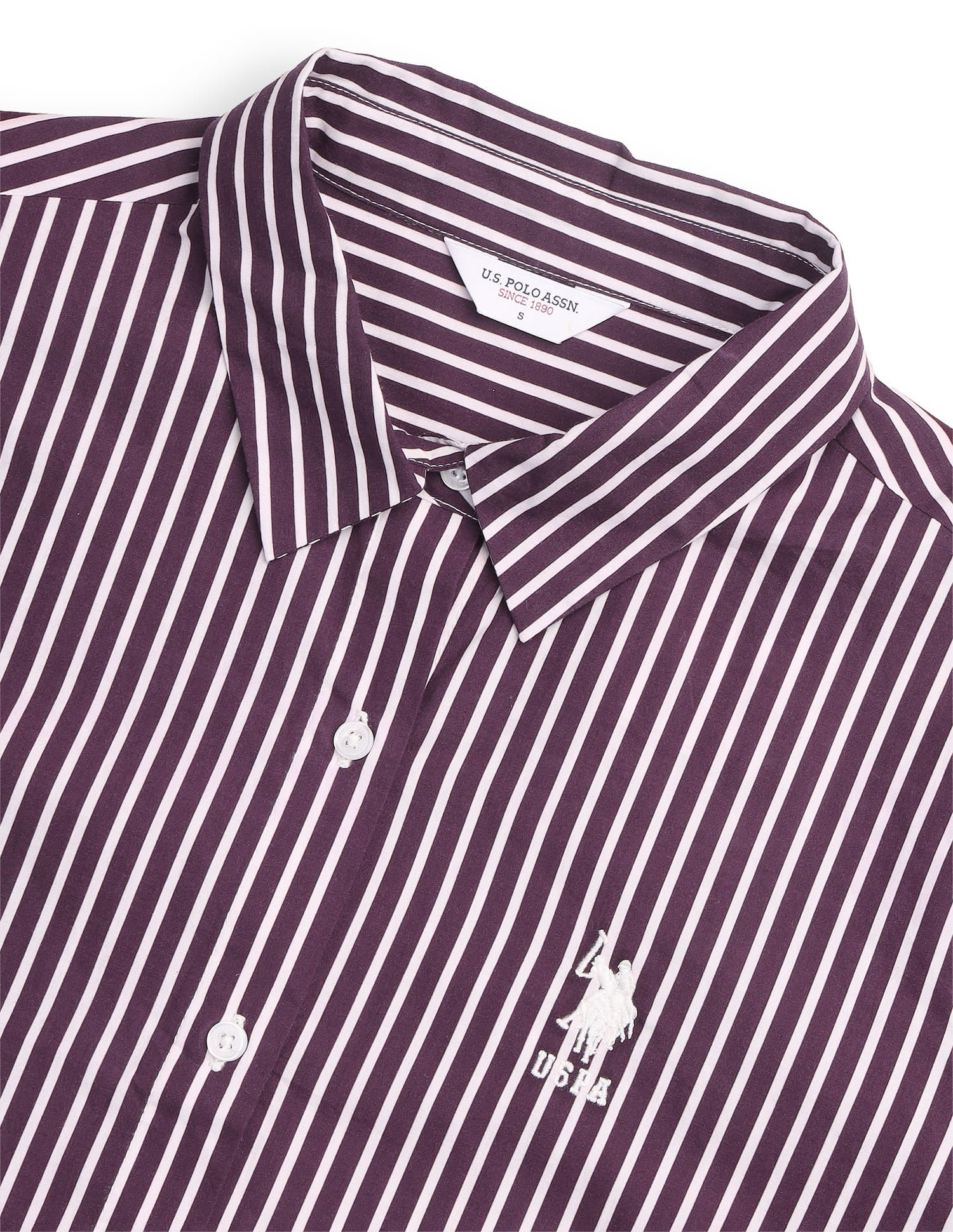 Relaxed Fit Striped Shirt With Embroidery - Image 8