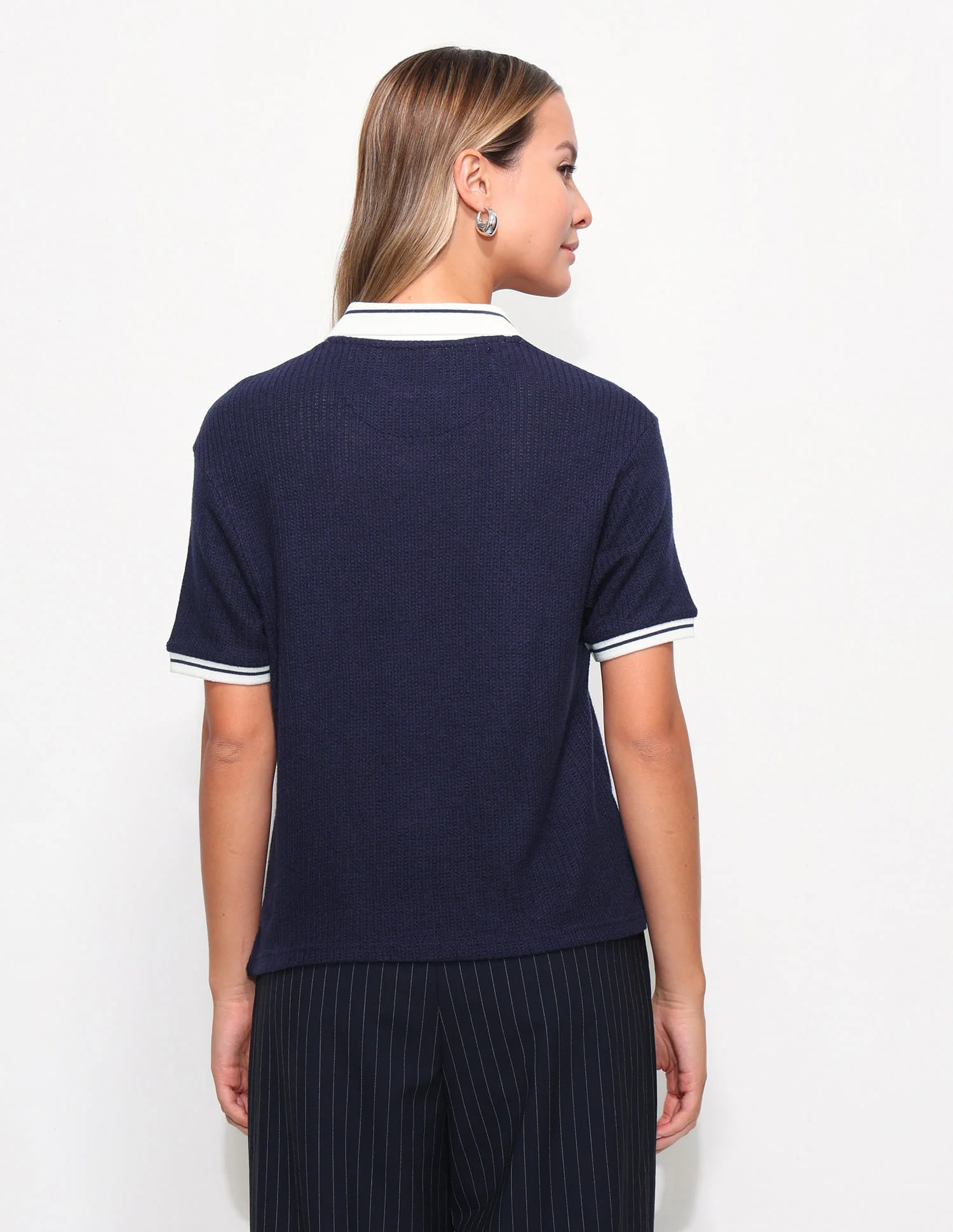 Relaxed Fit Textured Polo Shirt - Image 5