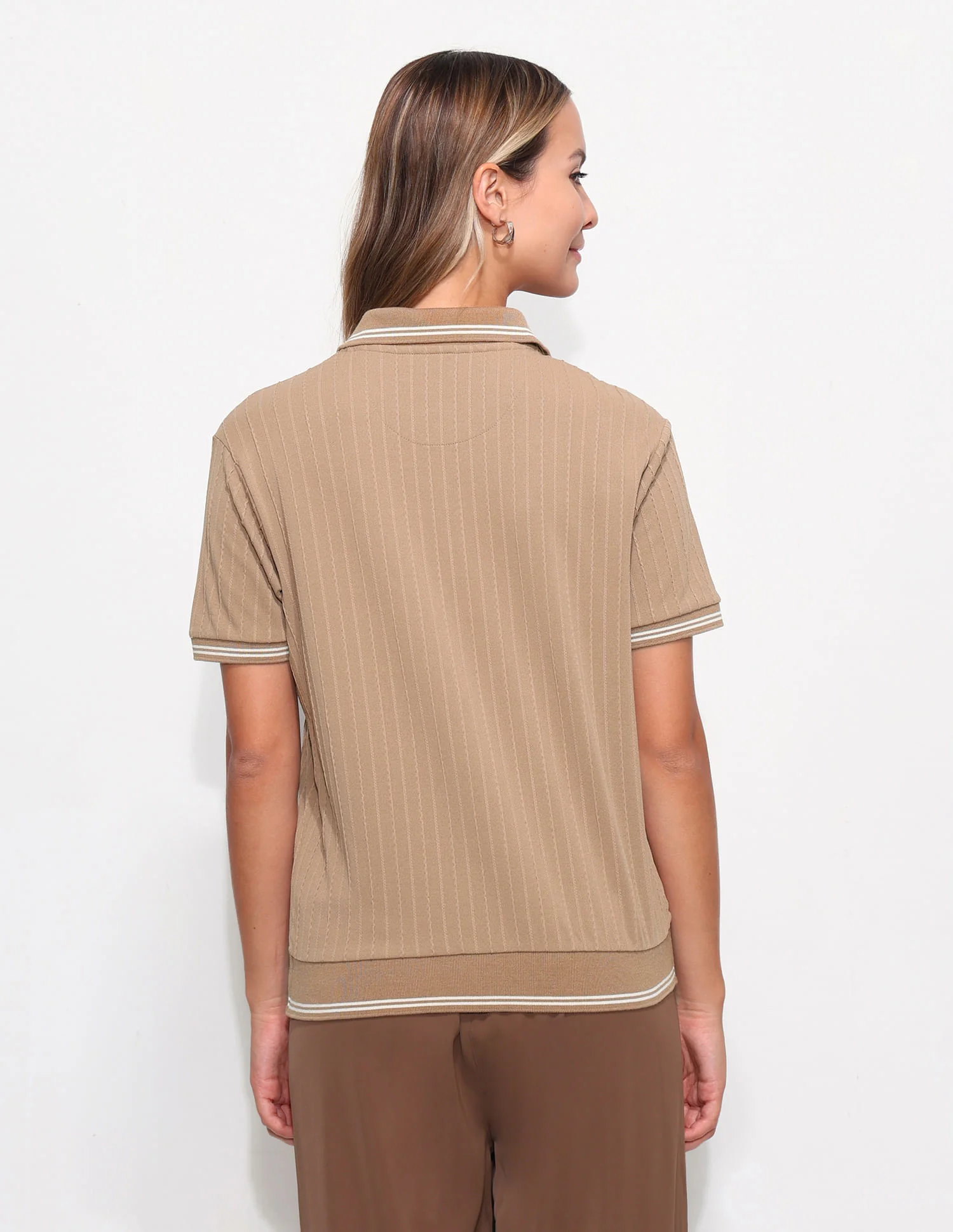 Relaxed Fit Textured Polo Shirt - Image 5