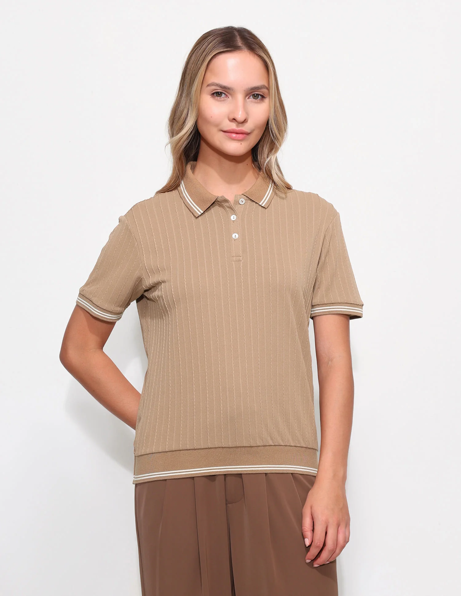Relaxed Fit Textured Polo Shirt - Image 6