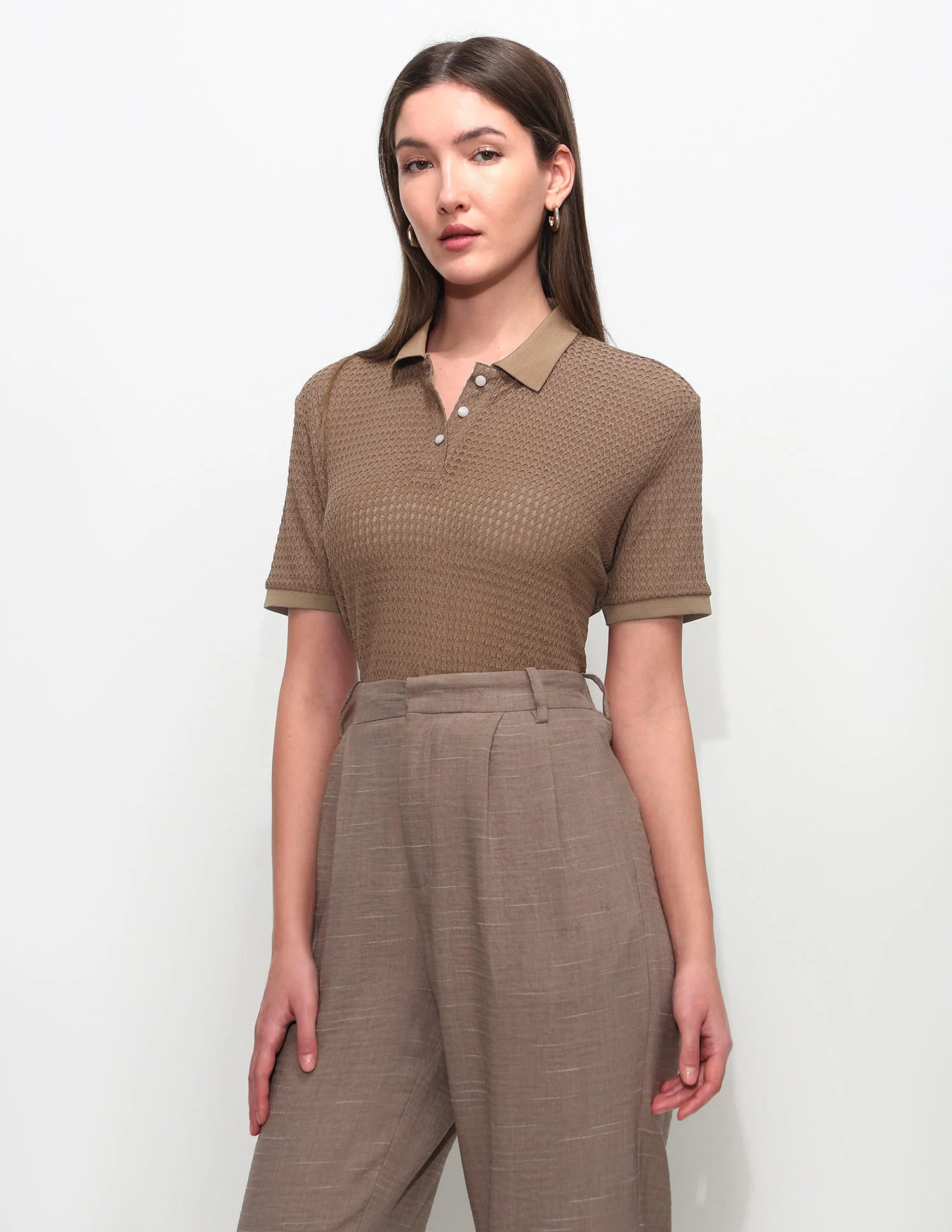 Relaxed Fit Textured Polo Shirt - Image 4