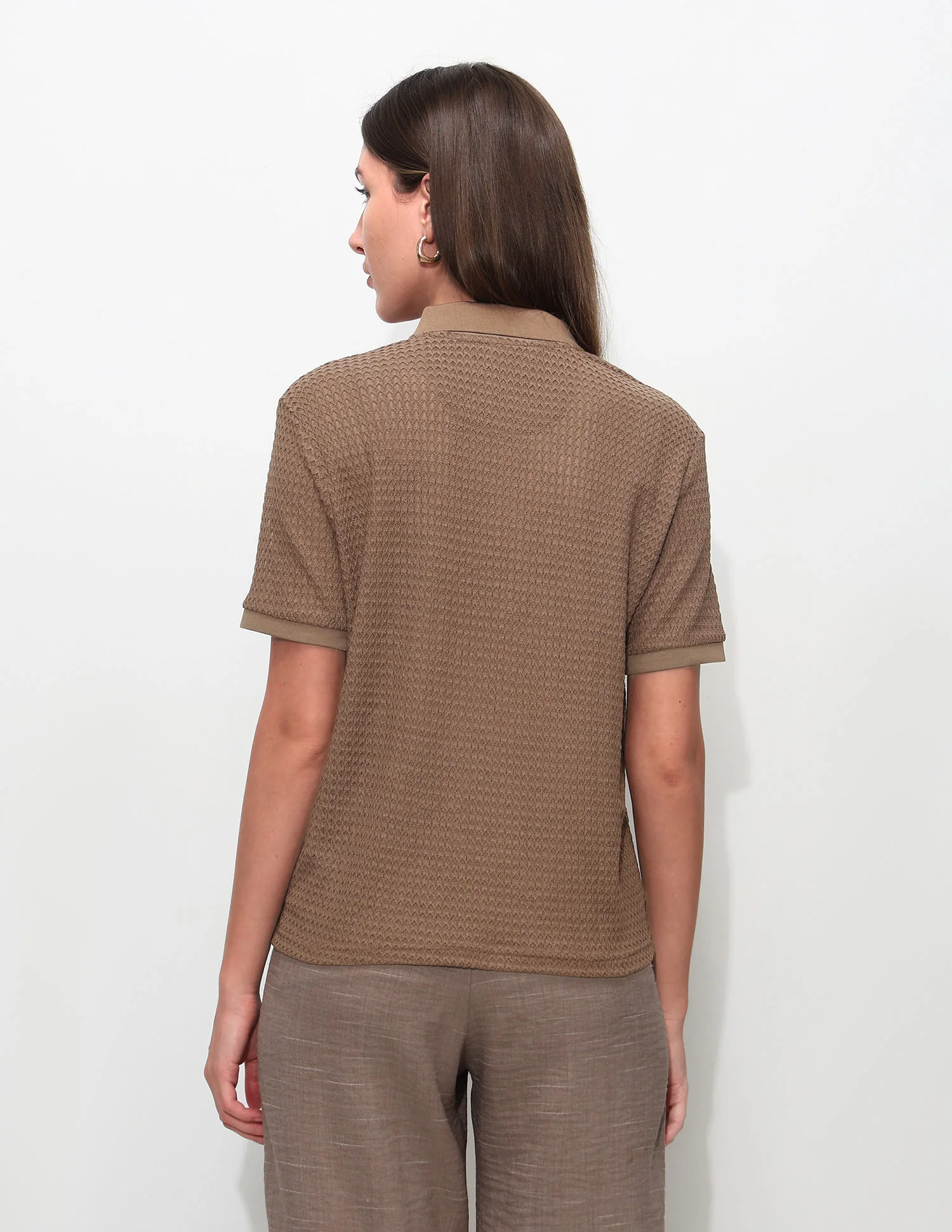 Relaxed Fit Textured Polo Shirt - Image 5