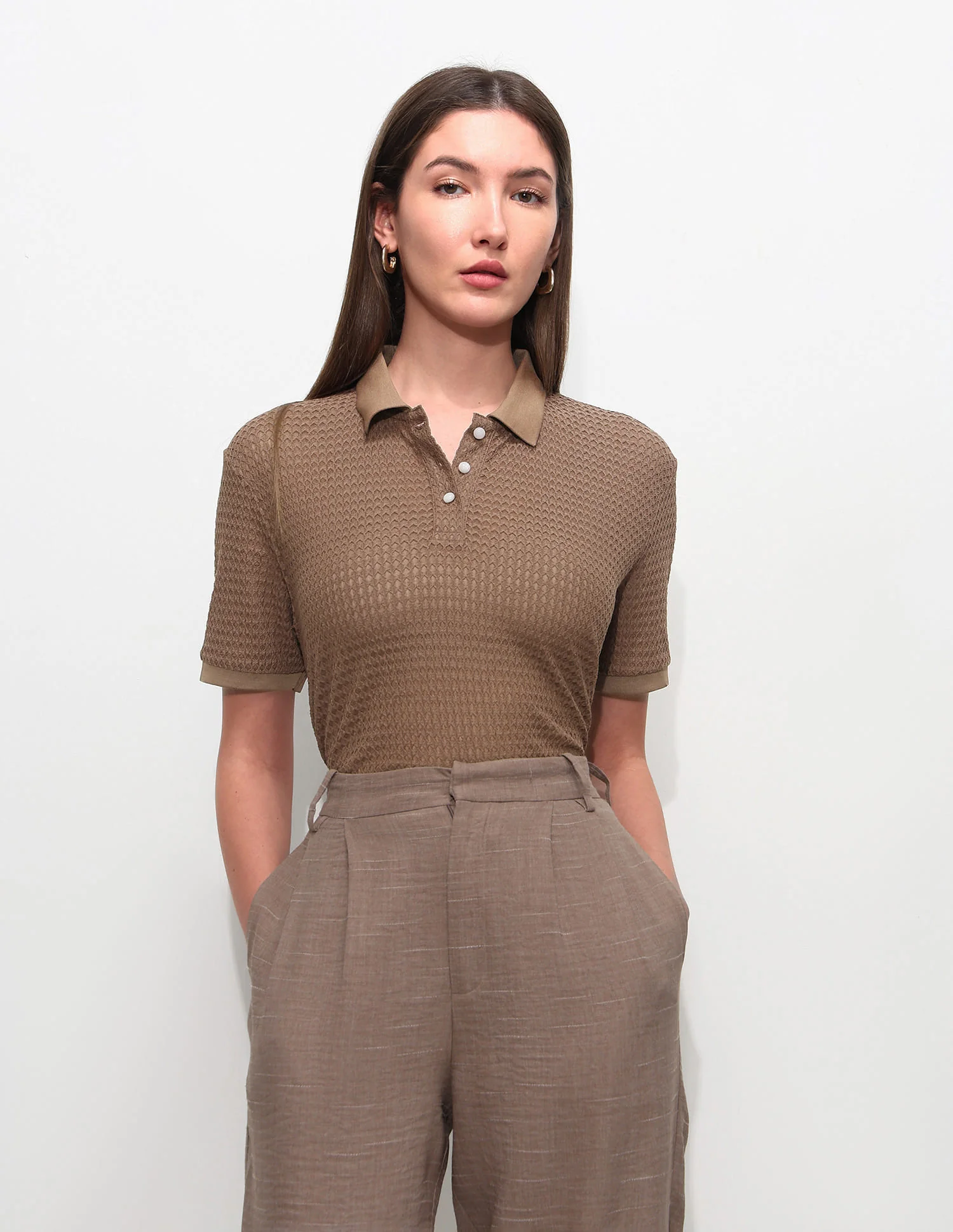 Relaxed Fit Textured Polo Shirt - Image 6