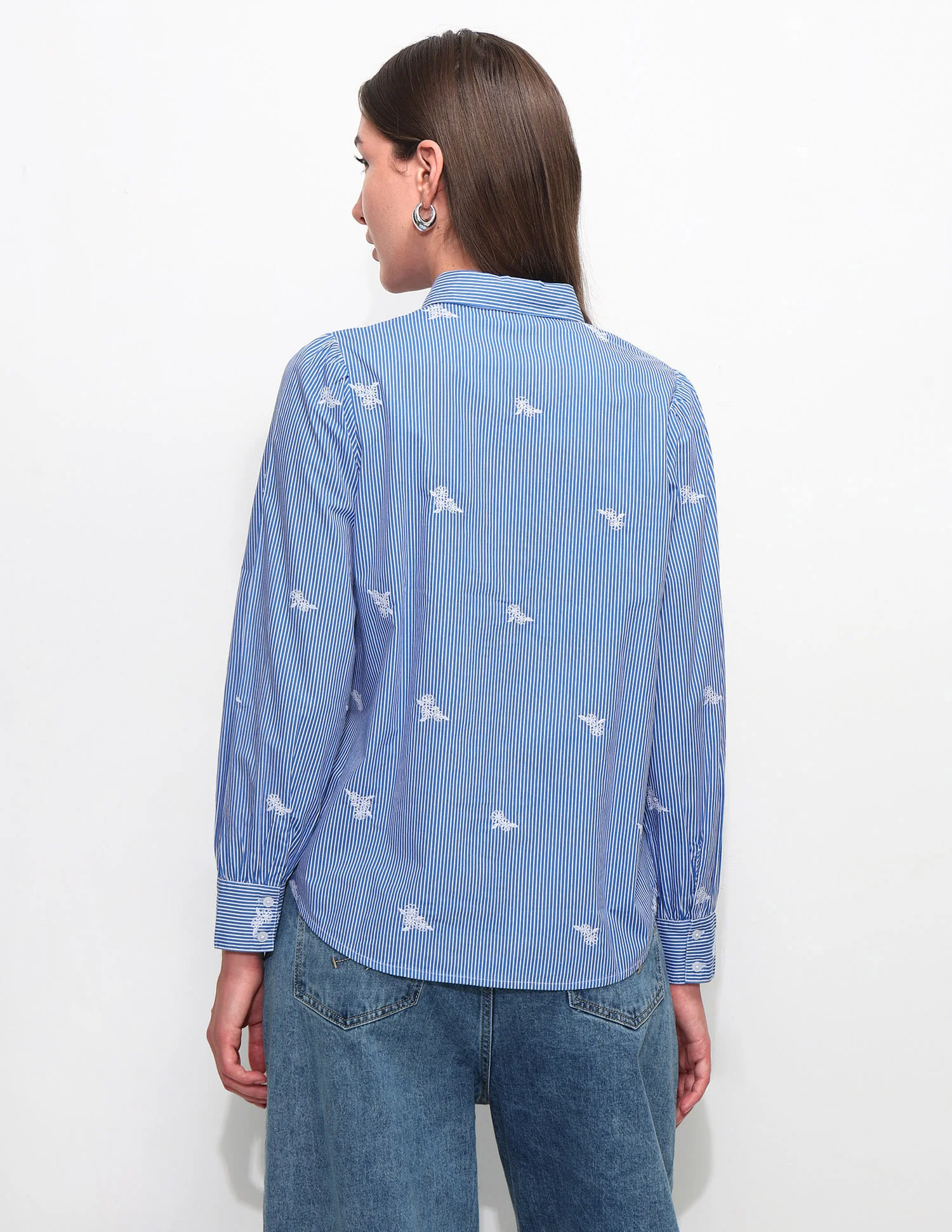 Relaxed Striped Shirt With Embroidery - Image 5