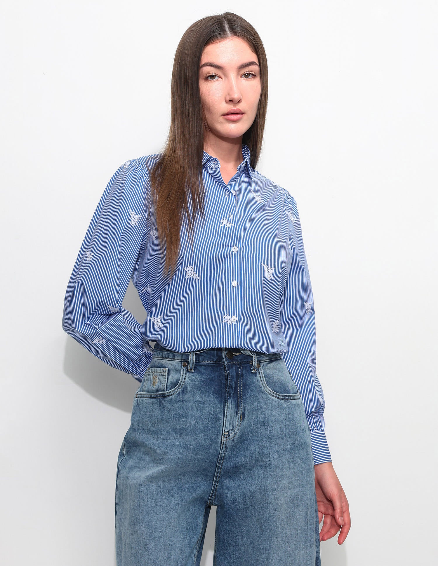 Relaxed Striped Shirt With Embroidery - Image 6