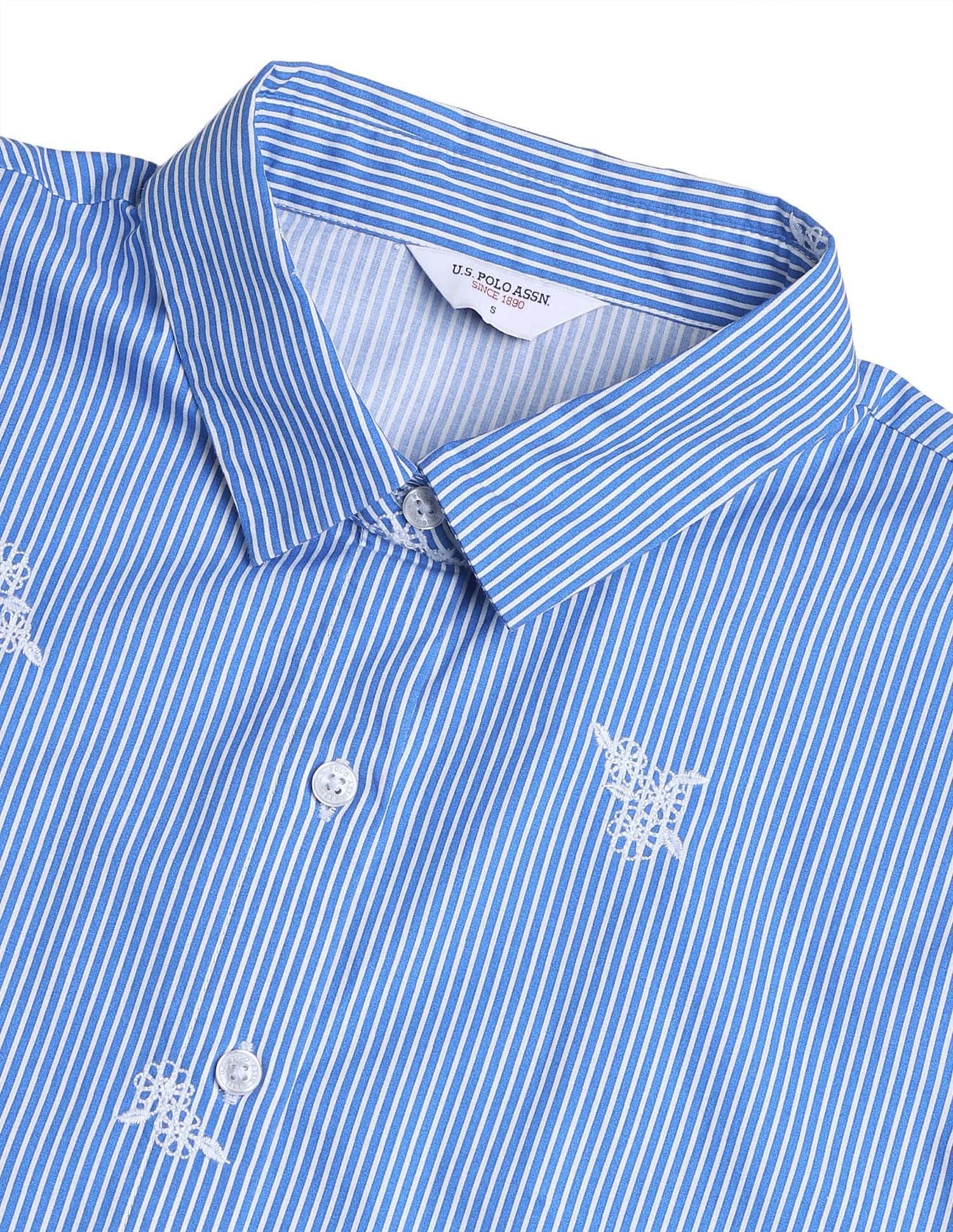 Relaxed Striped Shirt With Embroidery - Image 8