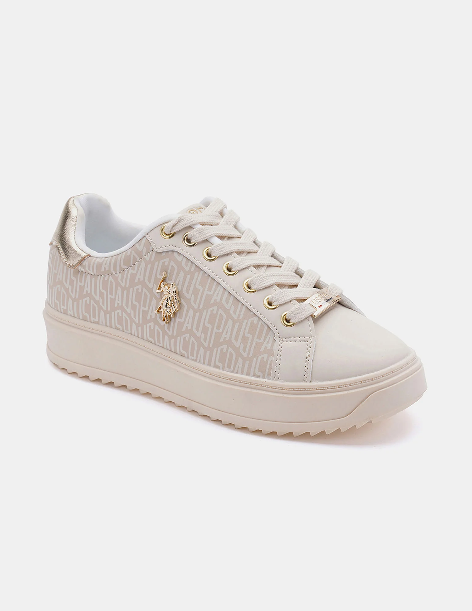 Round Toe Brand Printed Narcisa Sneakers - Image 2