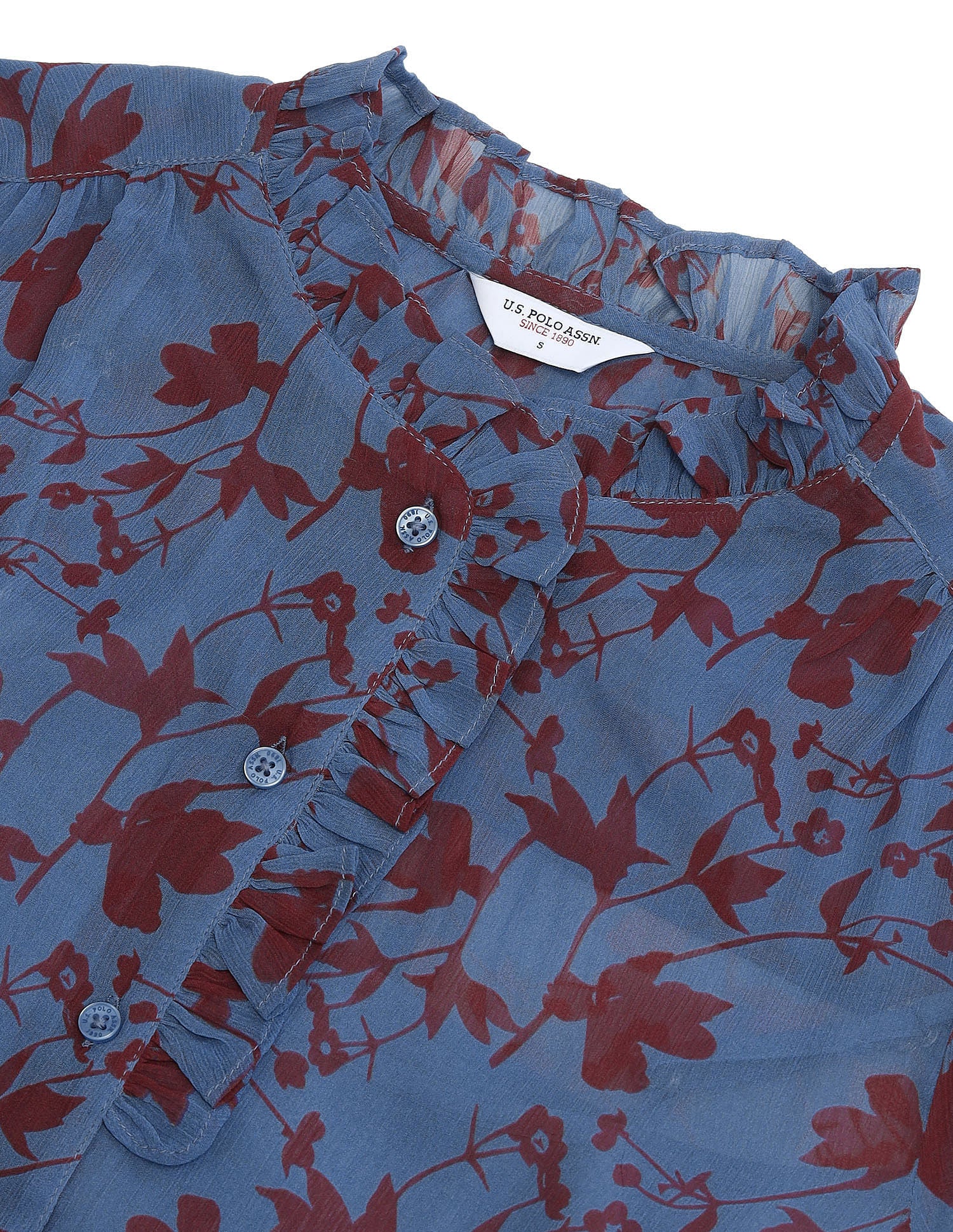 Ruffled Button Down Top - Image 2