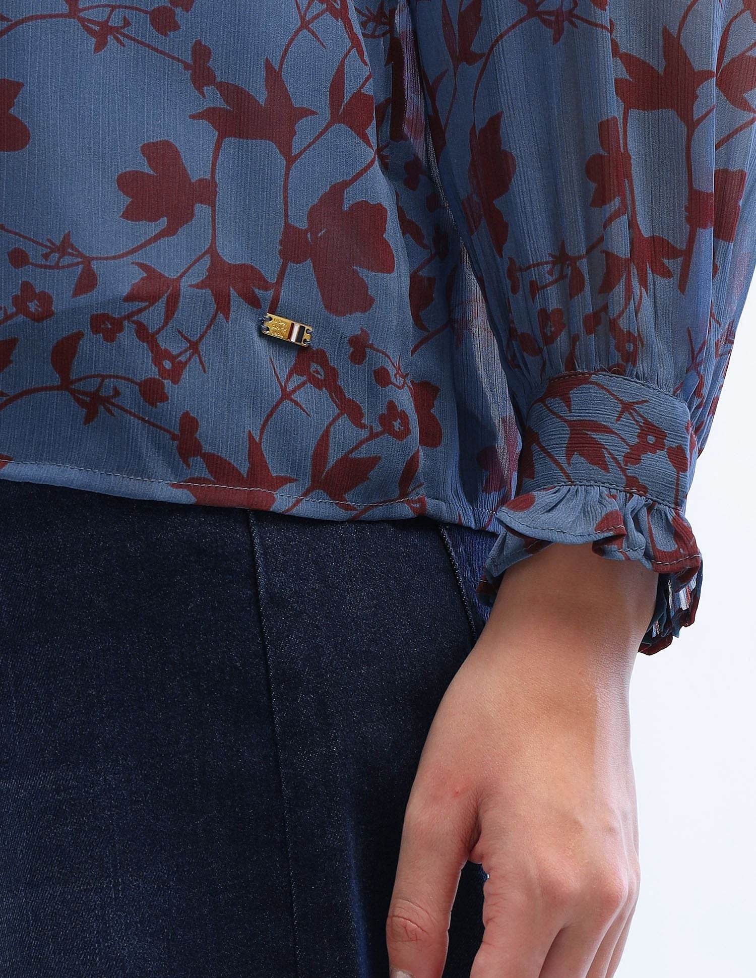 Ruffled Button Down Top - Image 8