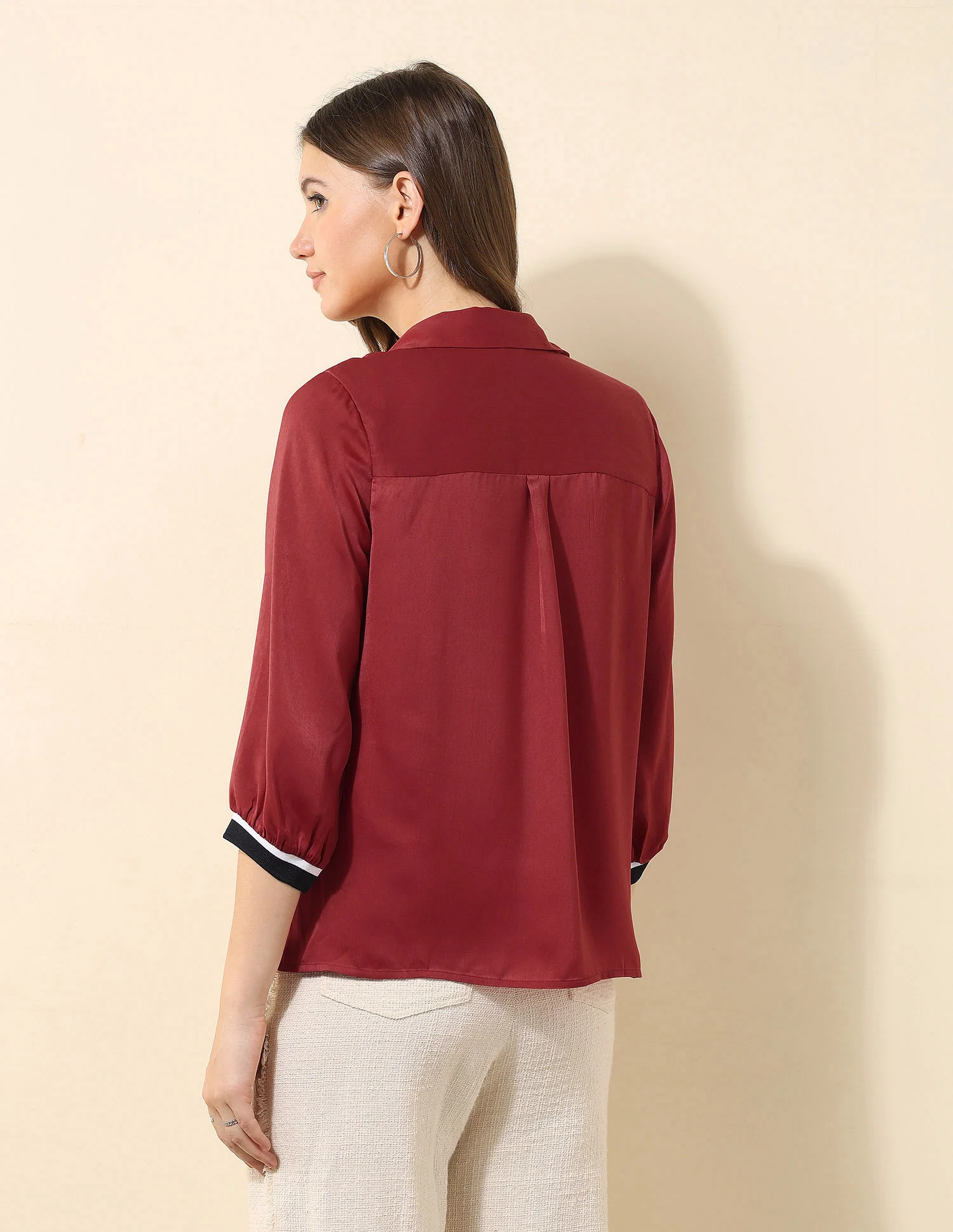 Satin Solid Shirt - Image 5