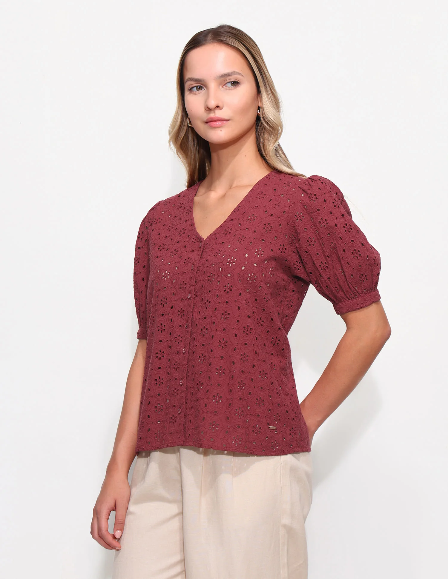 Schiffli Pure Cotton Top - Image 4