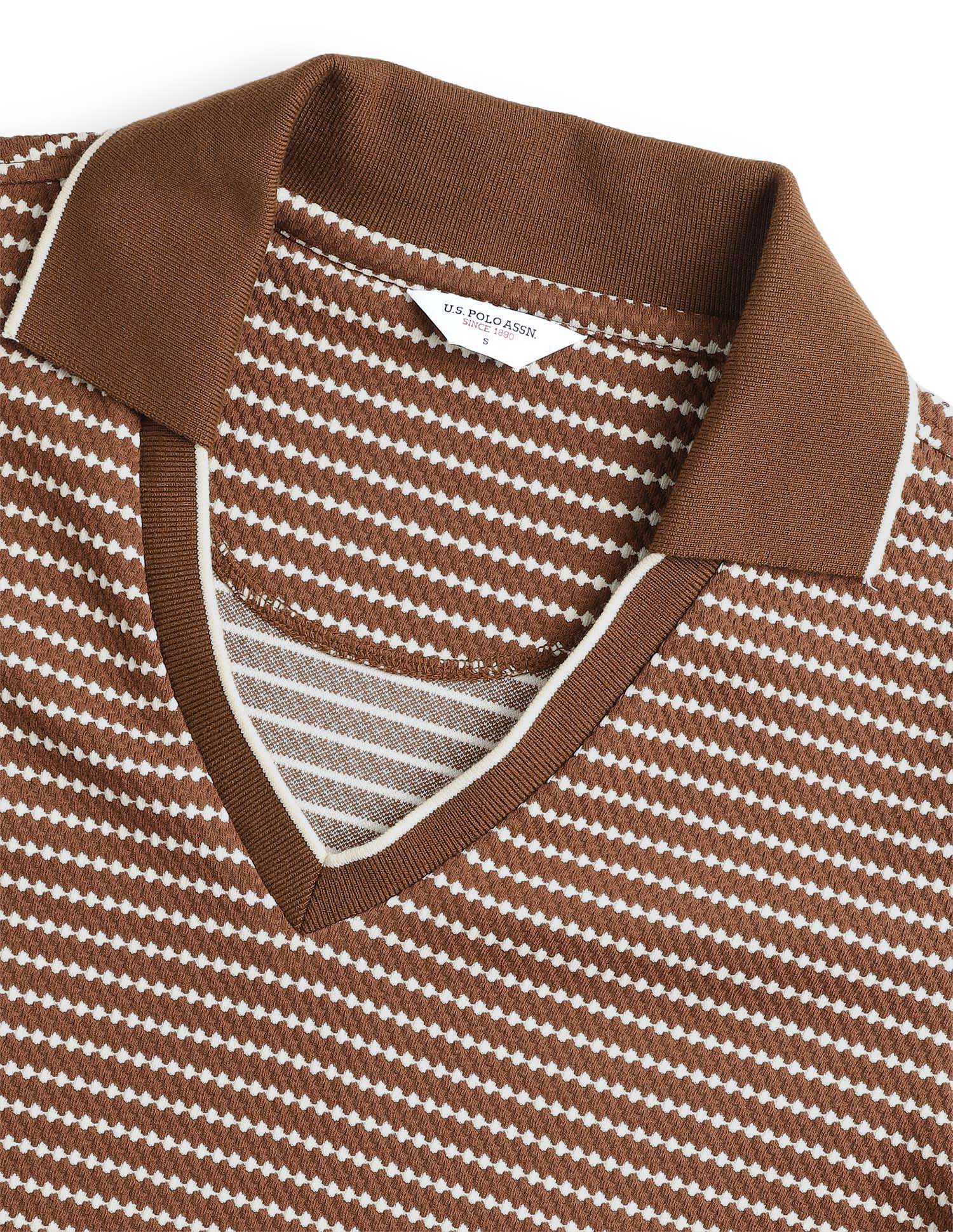 Self Design Horizontal Striped Midi T-Shirt Dress - Image 8