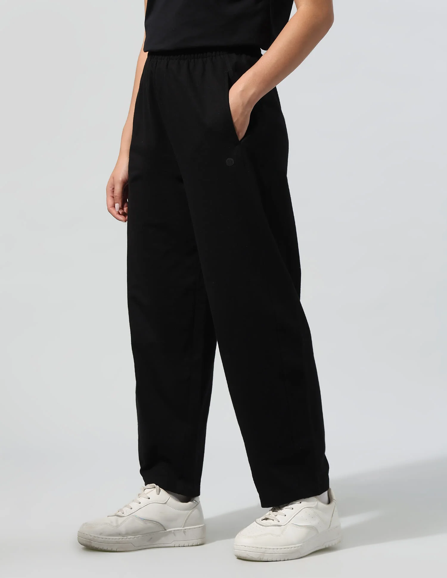 Shifted Seam Barrel Fit Trousers - Image 4