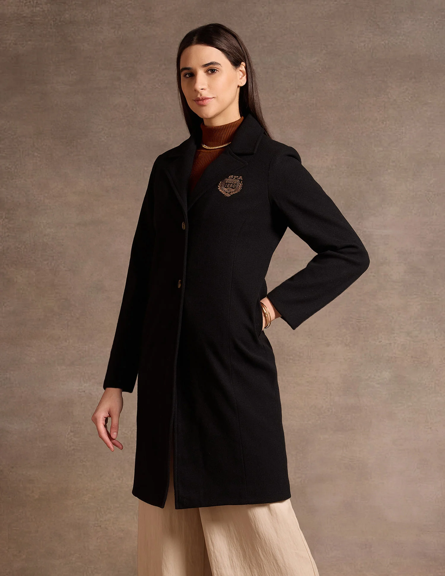 Shoulder Patch Long Line Jacket - Image 4