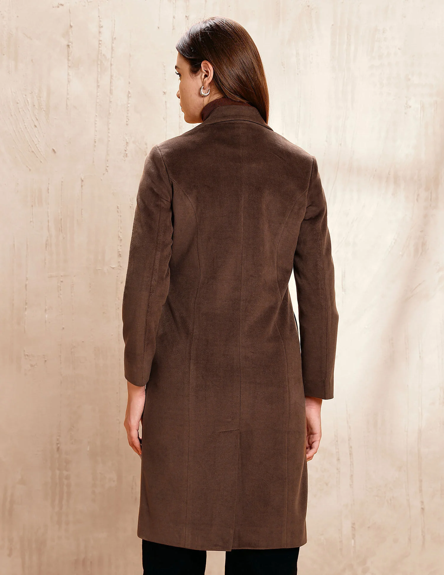 Single Breasted Notch Lapel Coat - Image 5