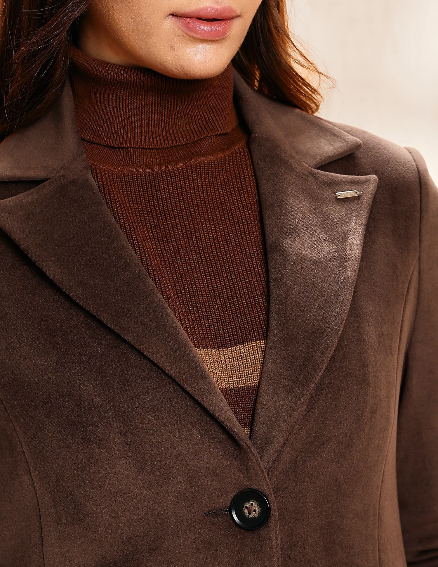 Single Breasted Notch Lapel Coat - Image 7