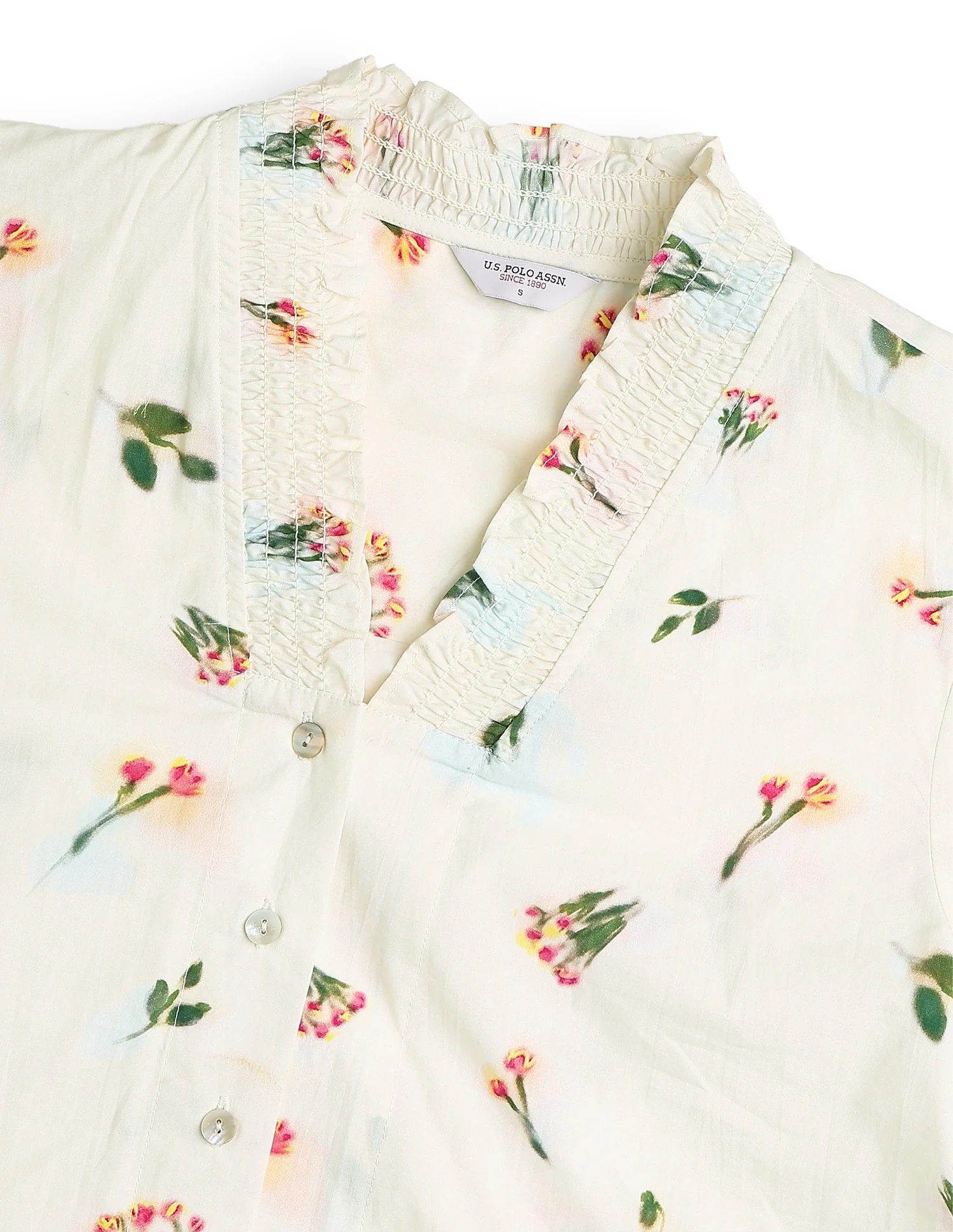 Smocking Floral Printed Top - Image 8