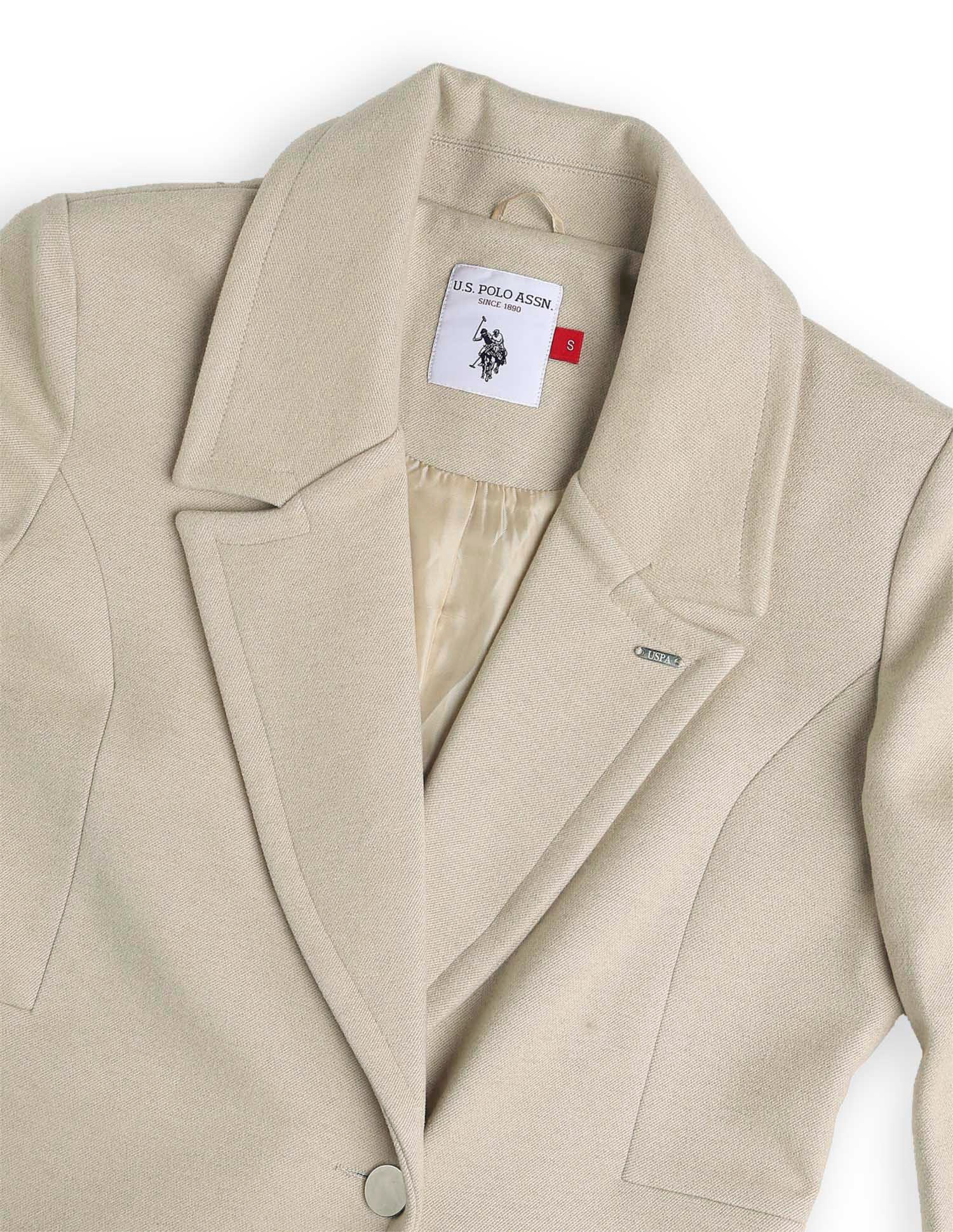 Soild Regular Fit Single Breasted Coat - Image 2