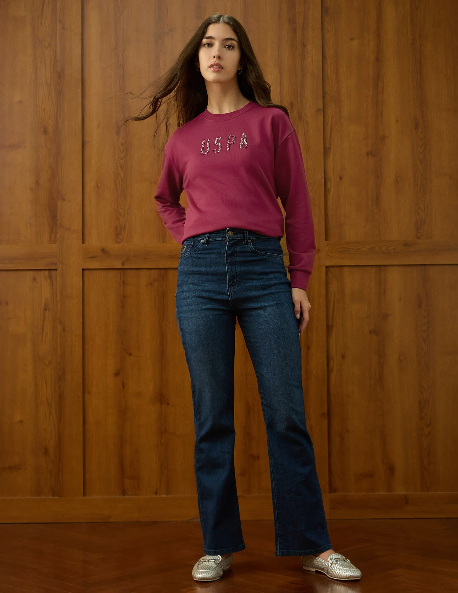 Solid Drop Shoulder Sweatshirt - Image 3