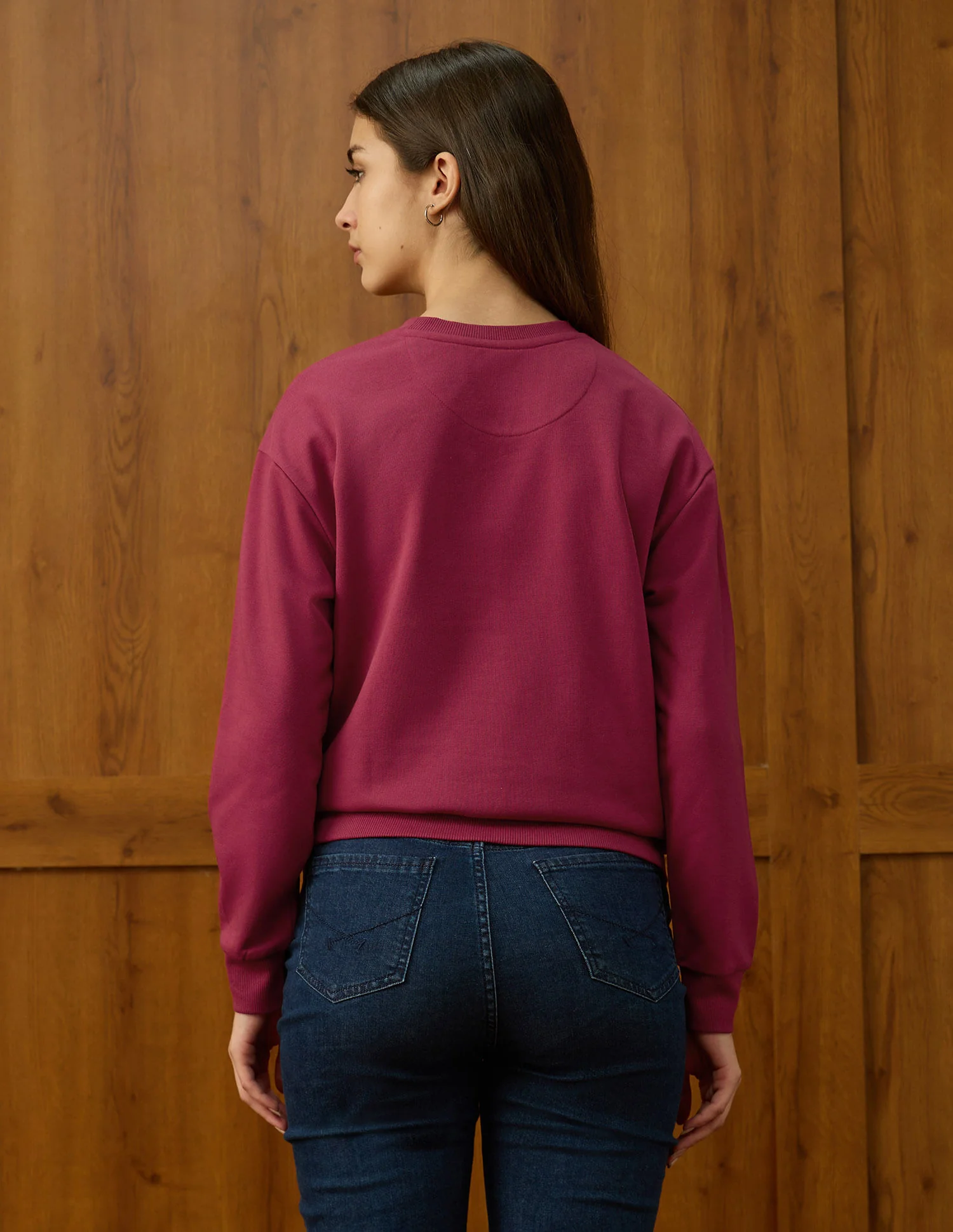 Solid Drop Shoulder Sweatshirt - Image 5