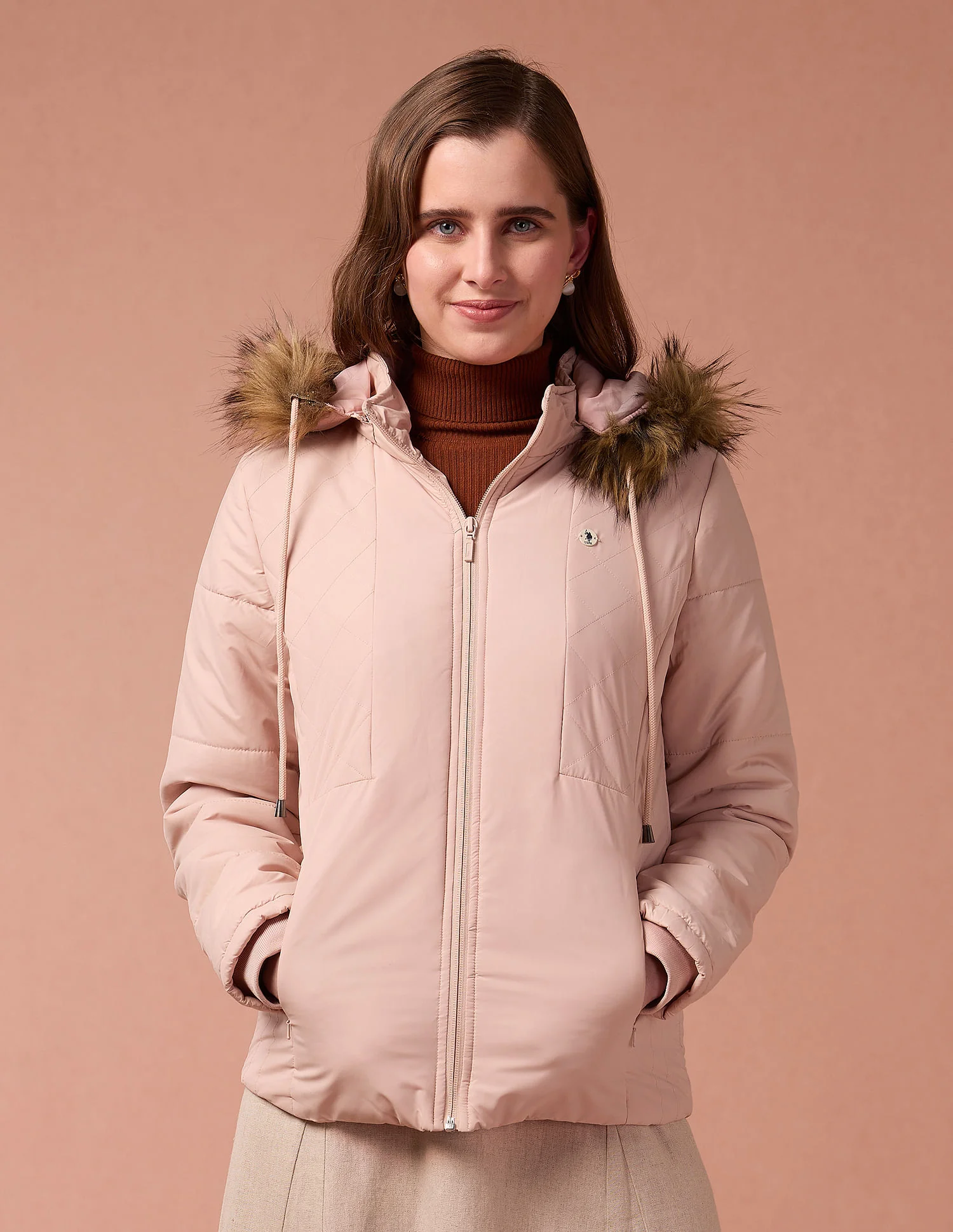 Solid Hooded Puffer Jacket - Image 6