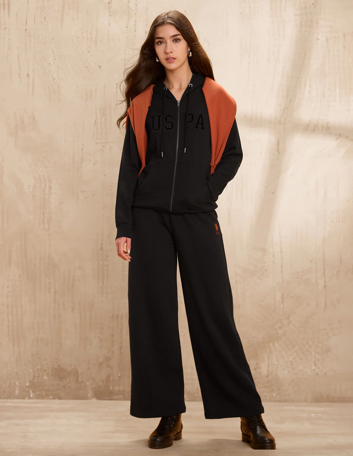 Solid Hooded Sweatshirt - Image 3