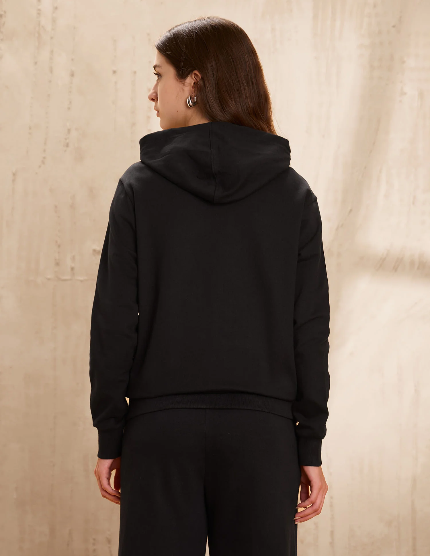 Solid Hooded Sweatshirt - Image 5