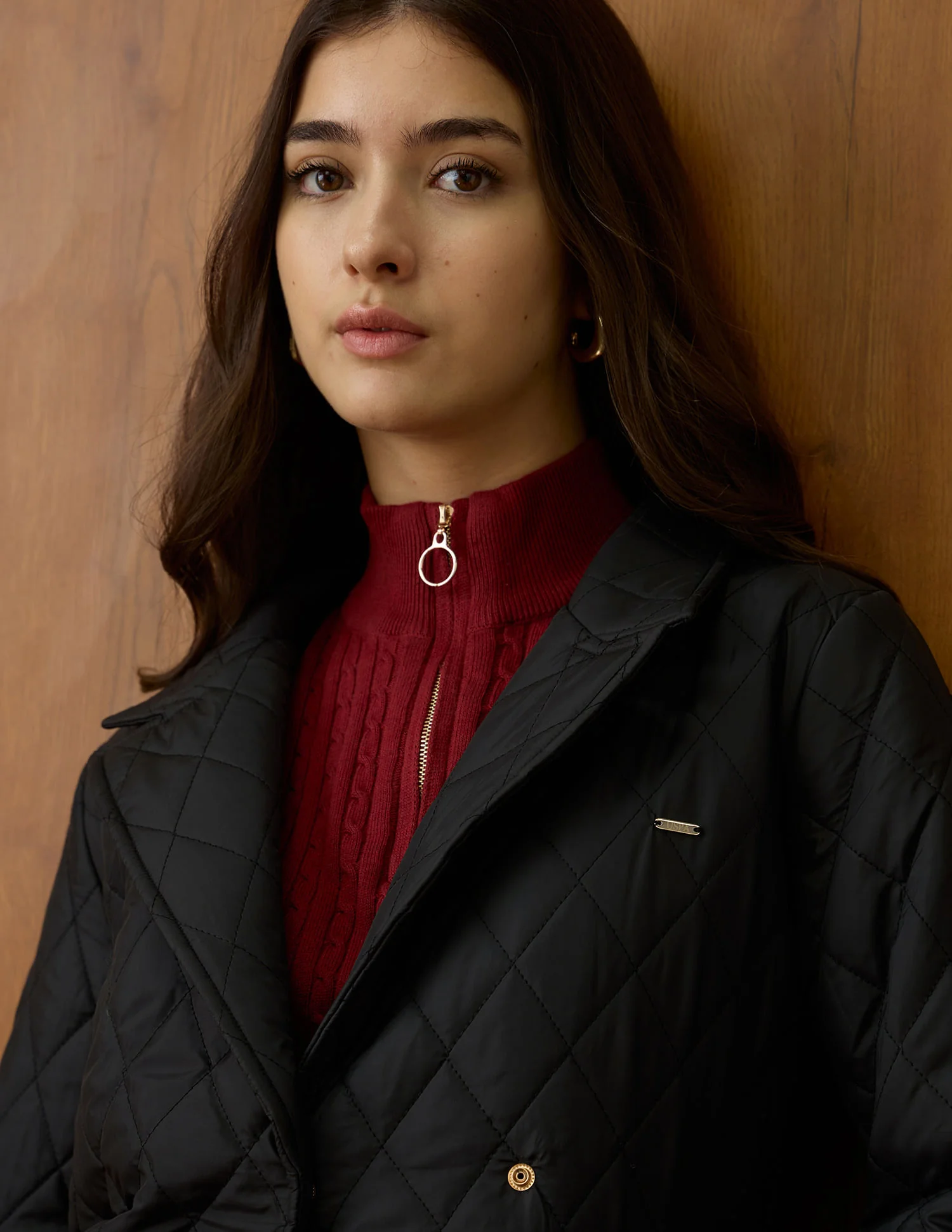 Solid Longline Qulited Jacket - Image 7