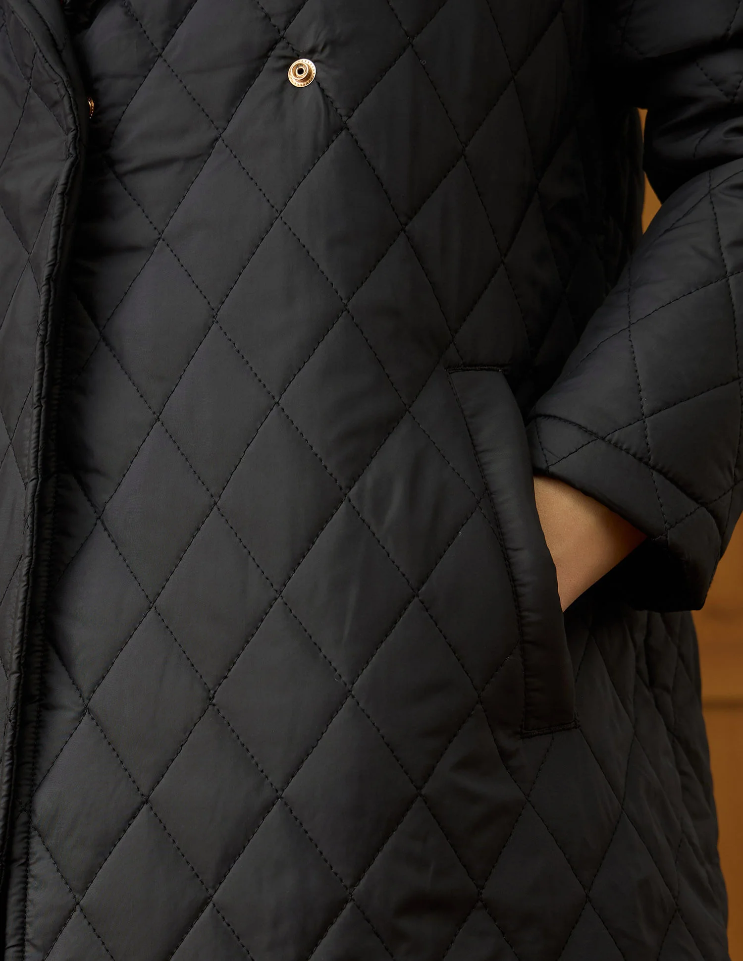 Solid Longline Qulited Jacket - Image 8