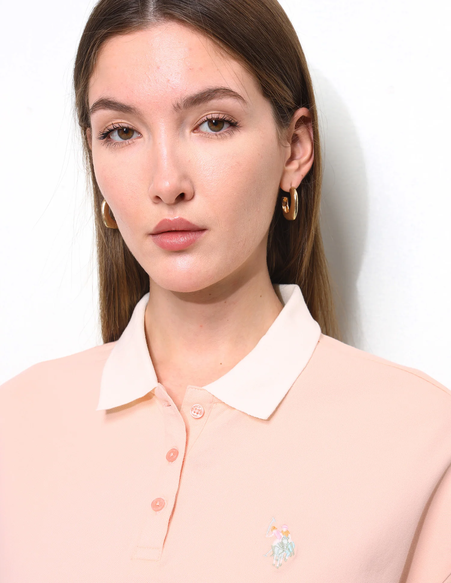 Solid Oversized Fit Contrast Collar Polo Shirt - Image 7