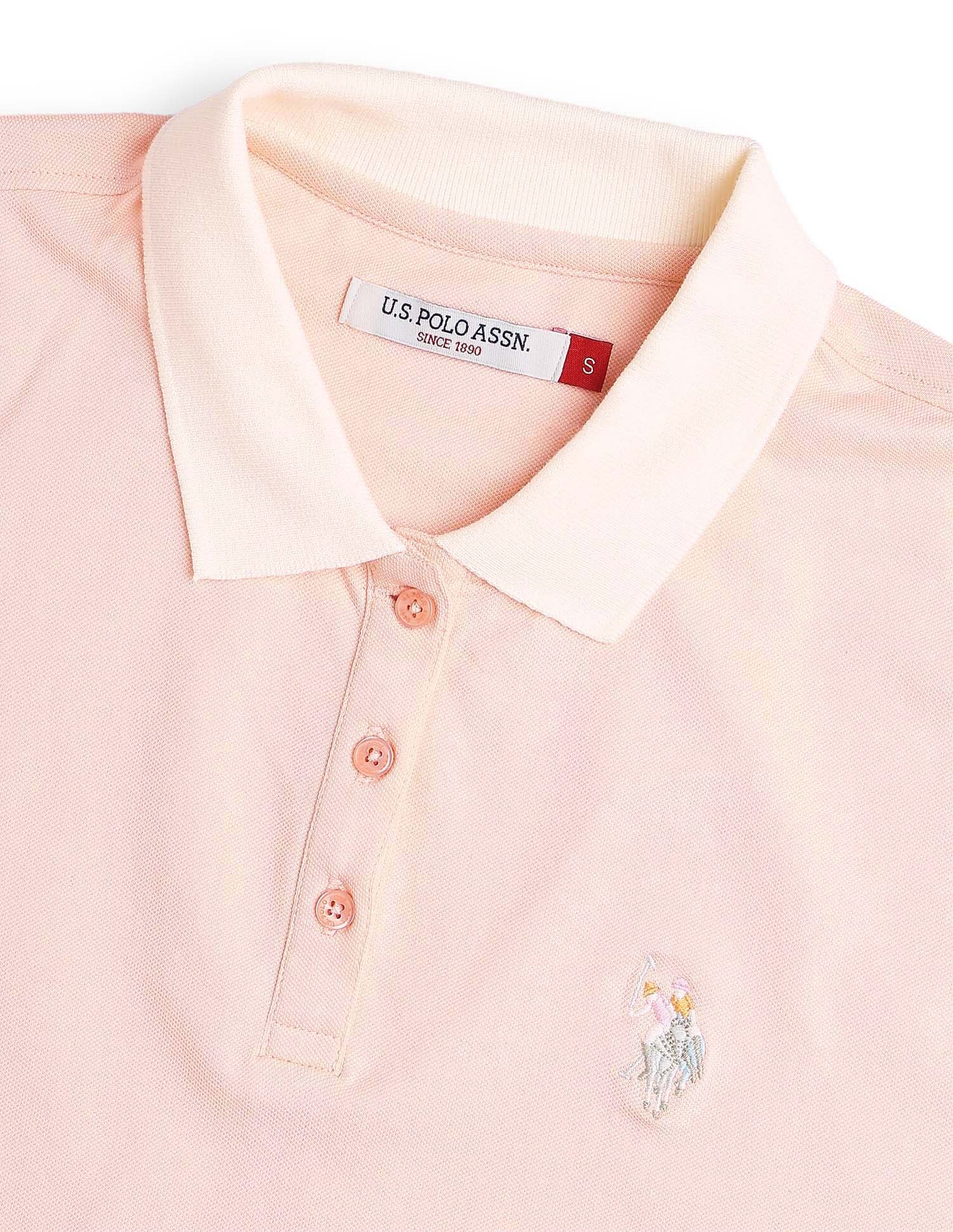 Solid Oversized Fit Contrast Collar Polo Shirt - Image 8
