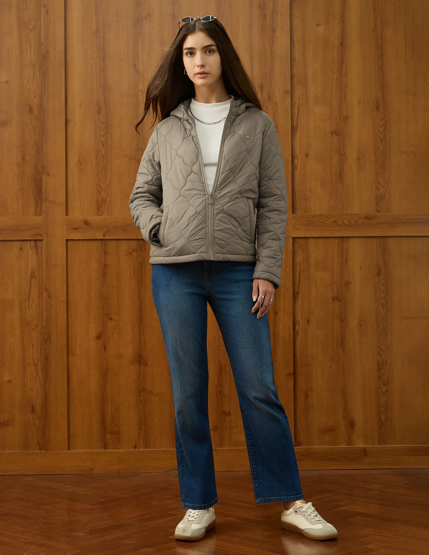 Solid Quilted Jacket - Image 3