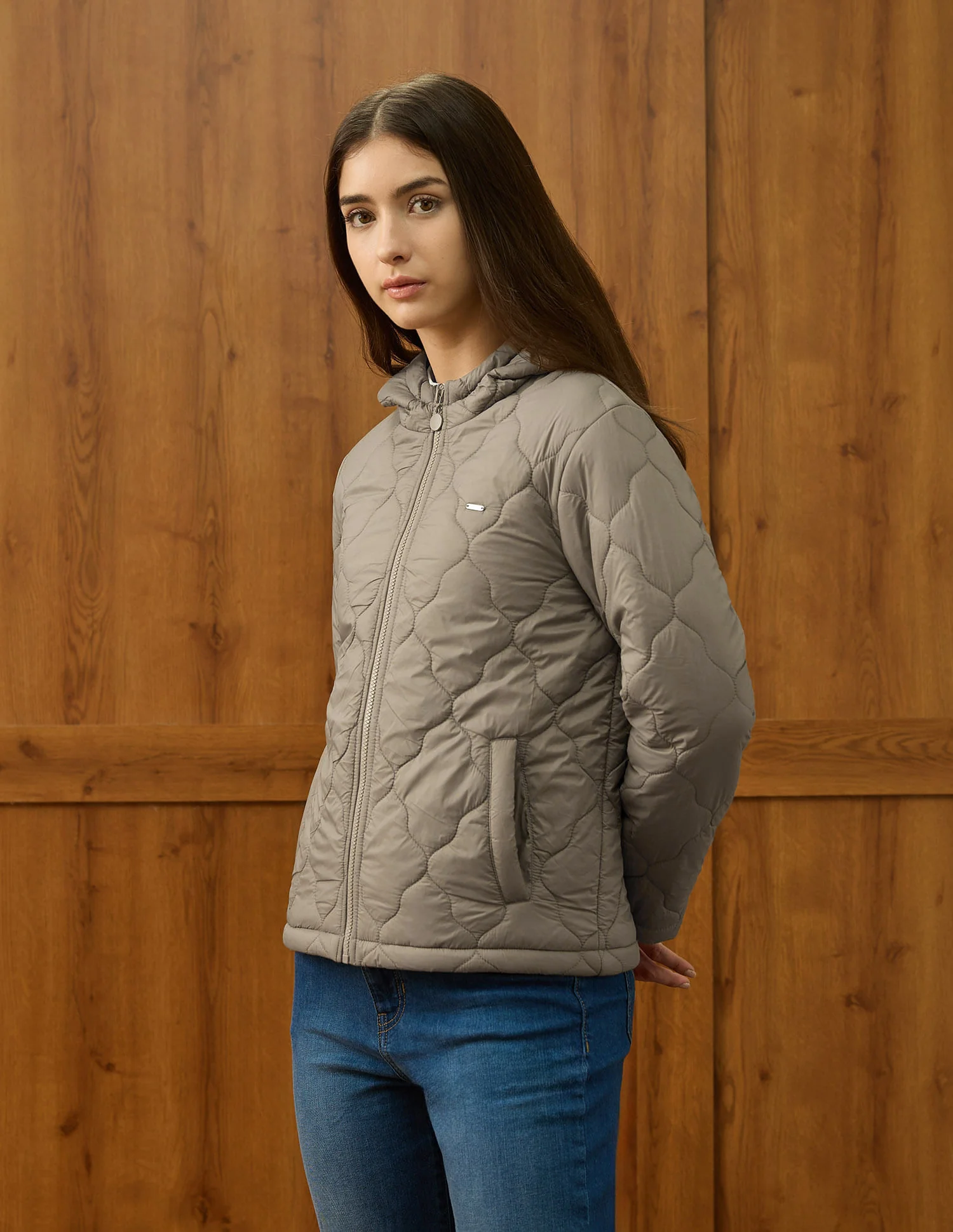 Solid Quilted Jacket - Image 4