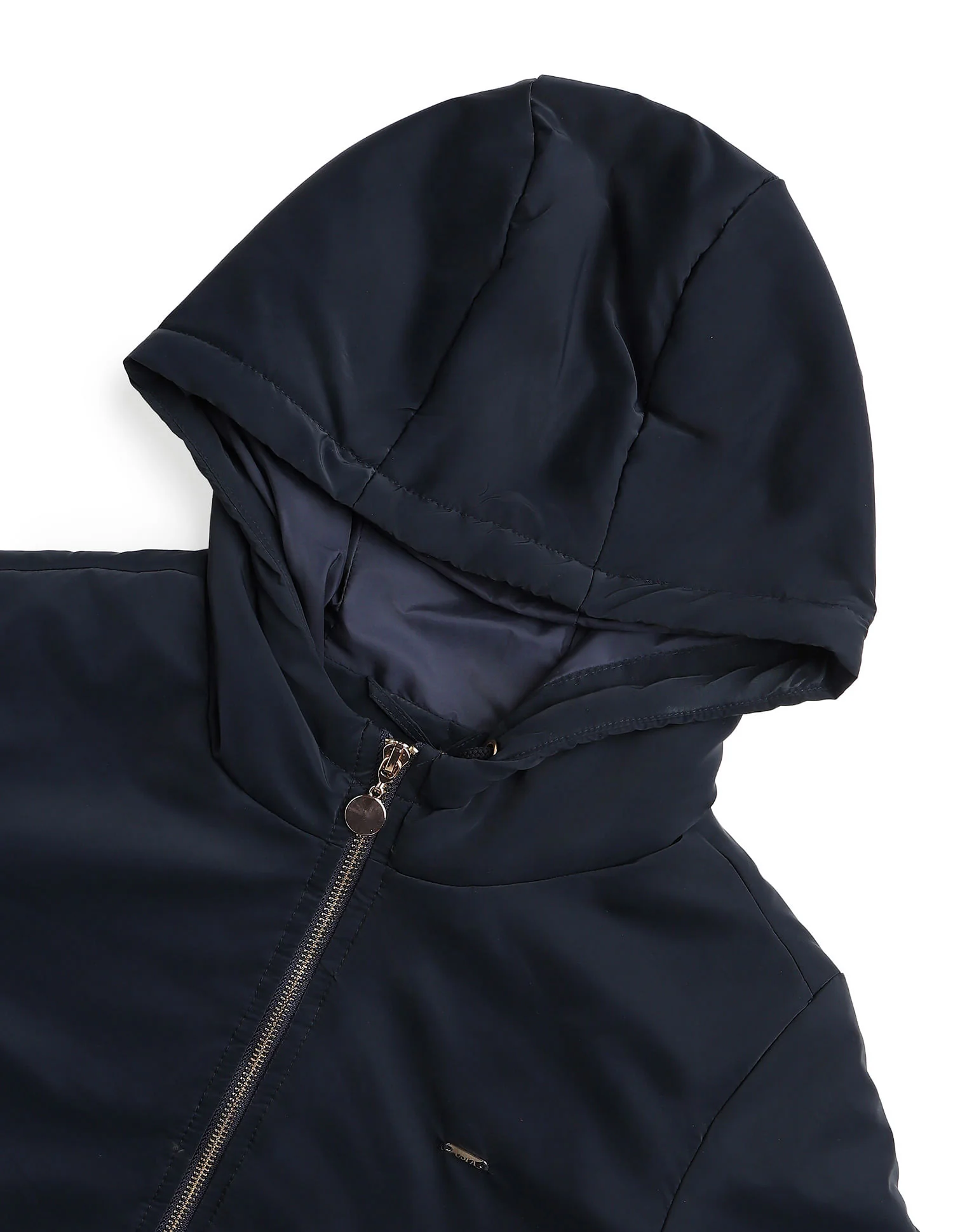 Solid Regular Fit Hooded Jacket - Image 2