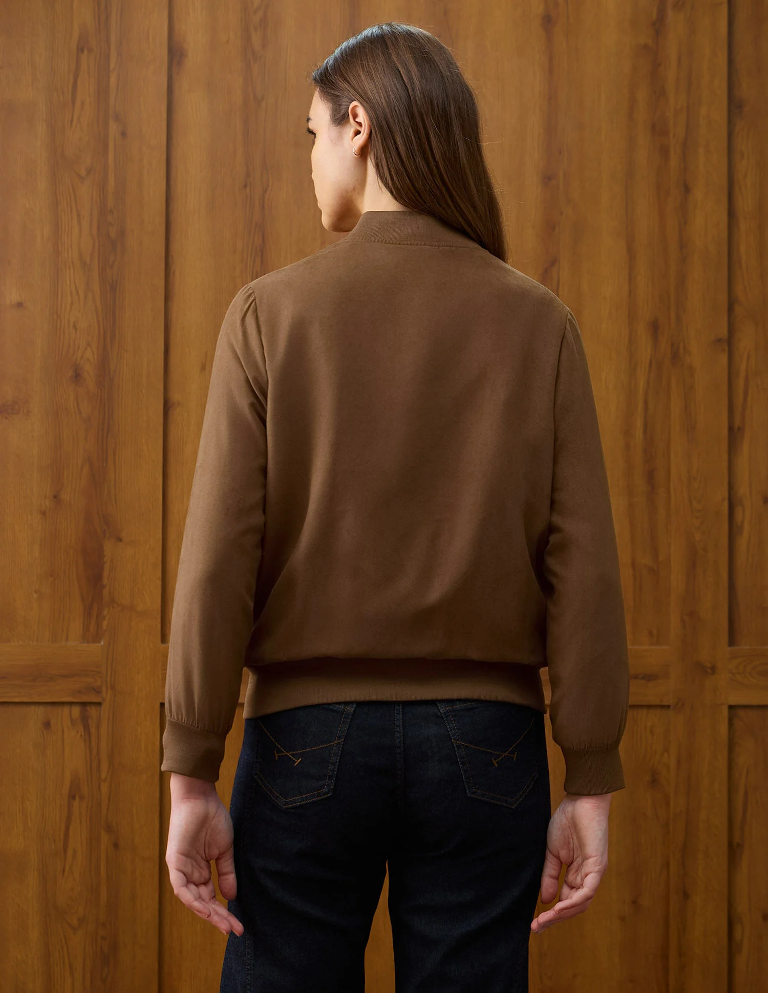 Solid Regular Fit Jacket - Image 5