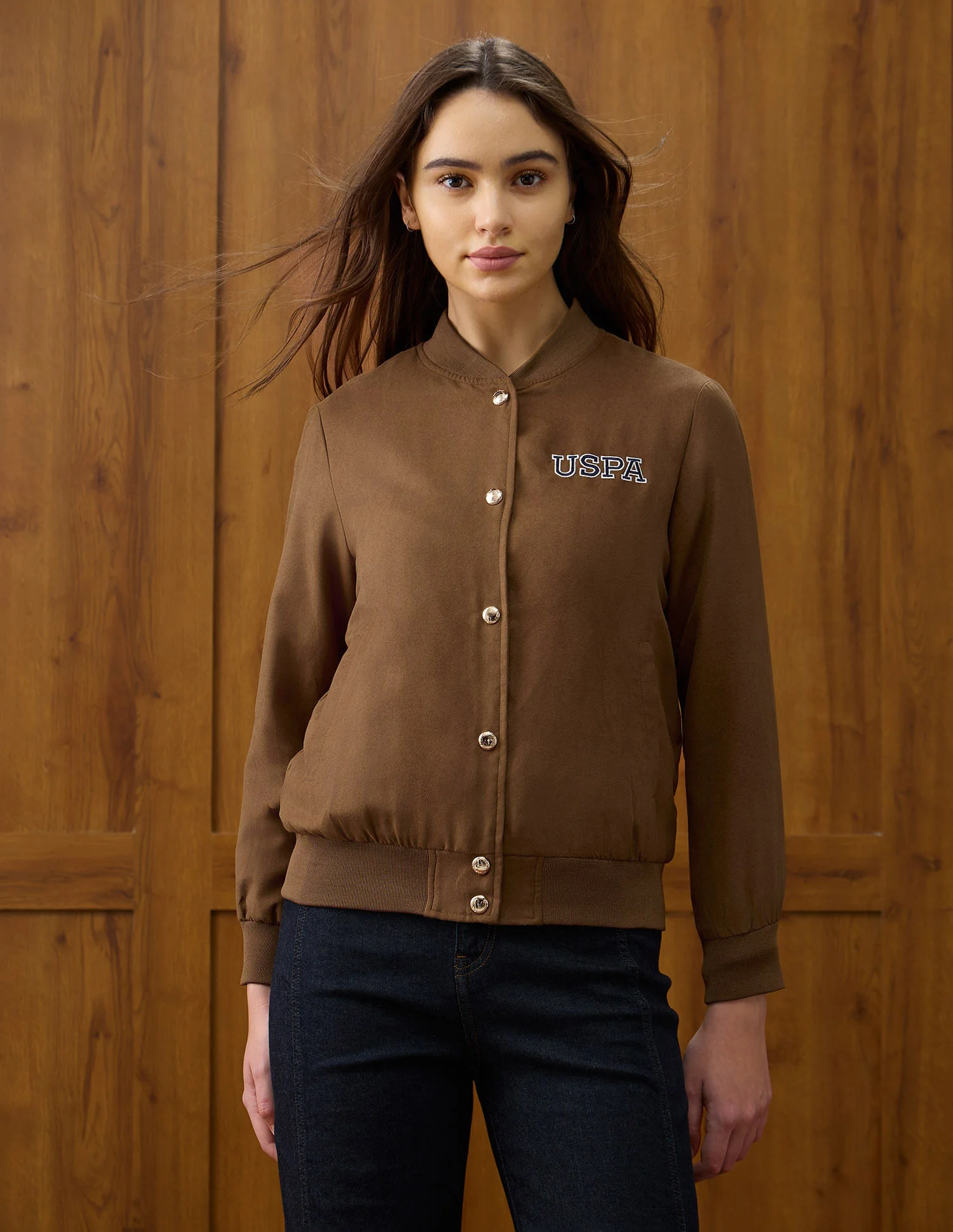 Solid Regular Fit Jacket - Image 6
