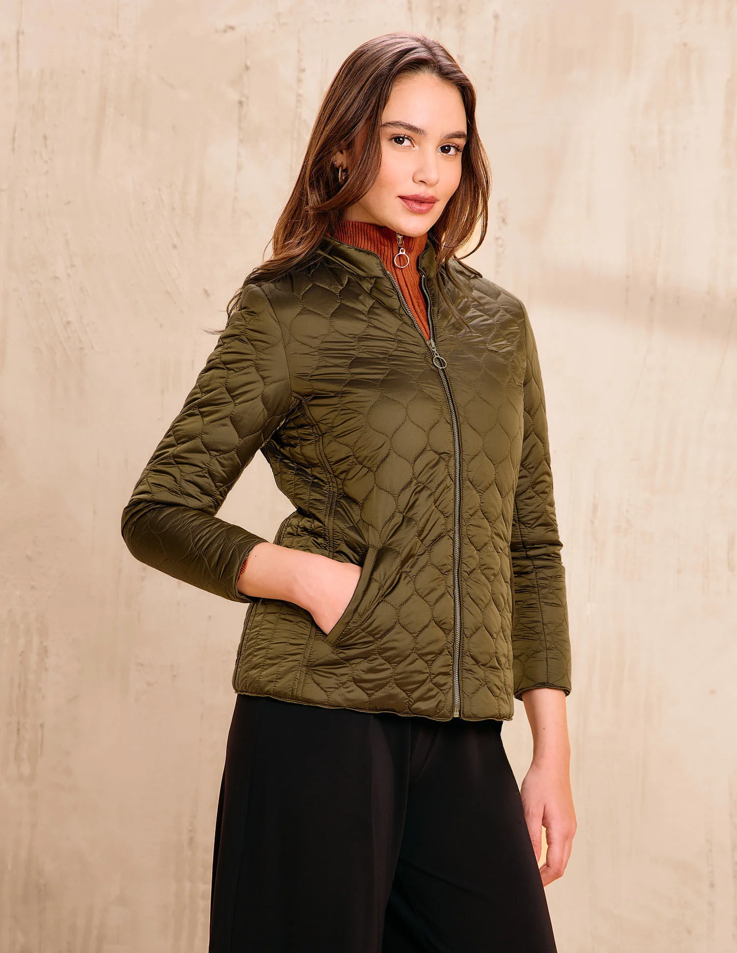 Solid Regular Fit Jacket - Image 4