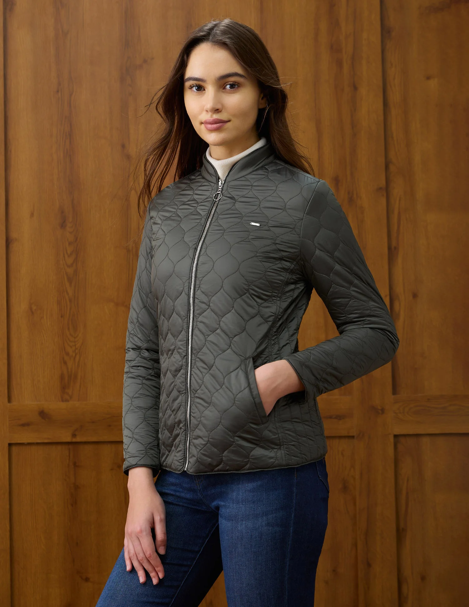 Solid Regular Fit Jacket - Image 4