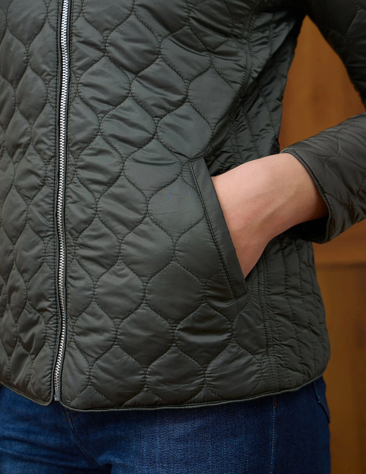 Solid Regular Fit Jacket - Image 8