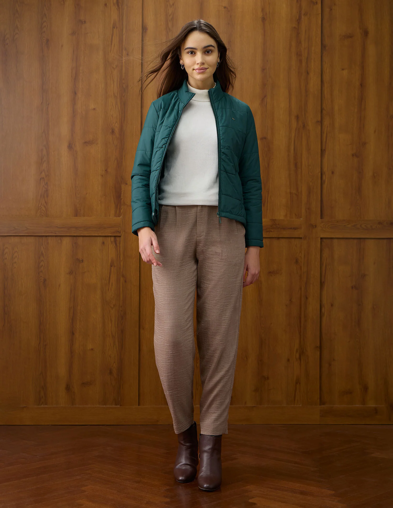 Solid Regular Fit Jacket - Image 3