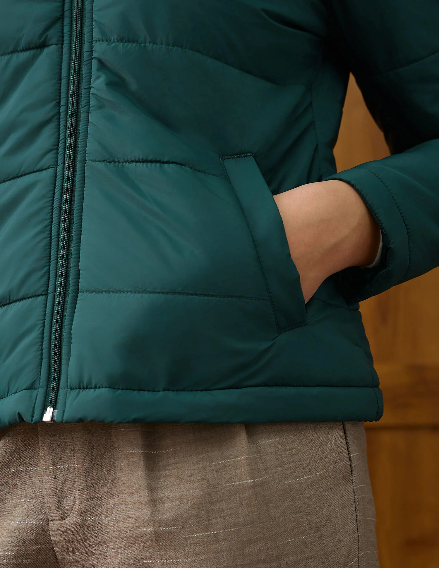 Solid Regular Fit Jacket - Image 8