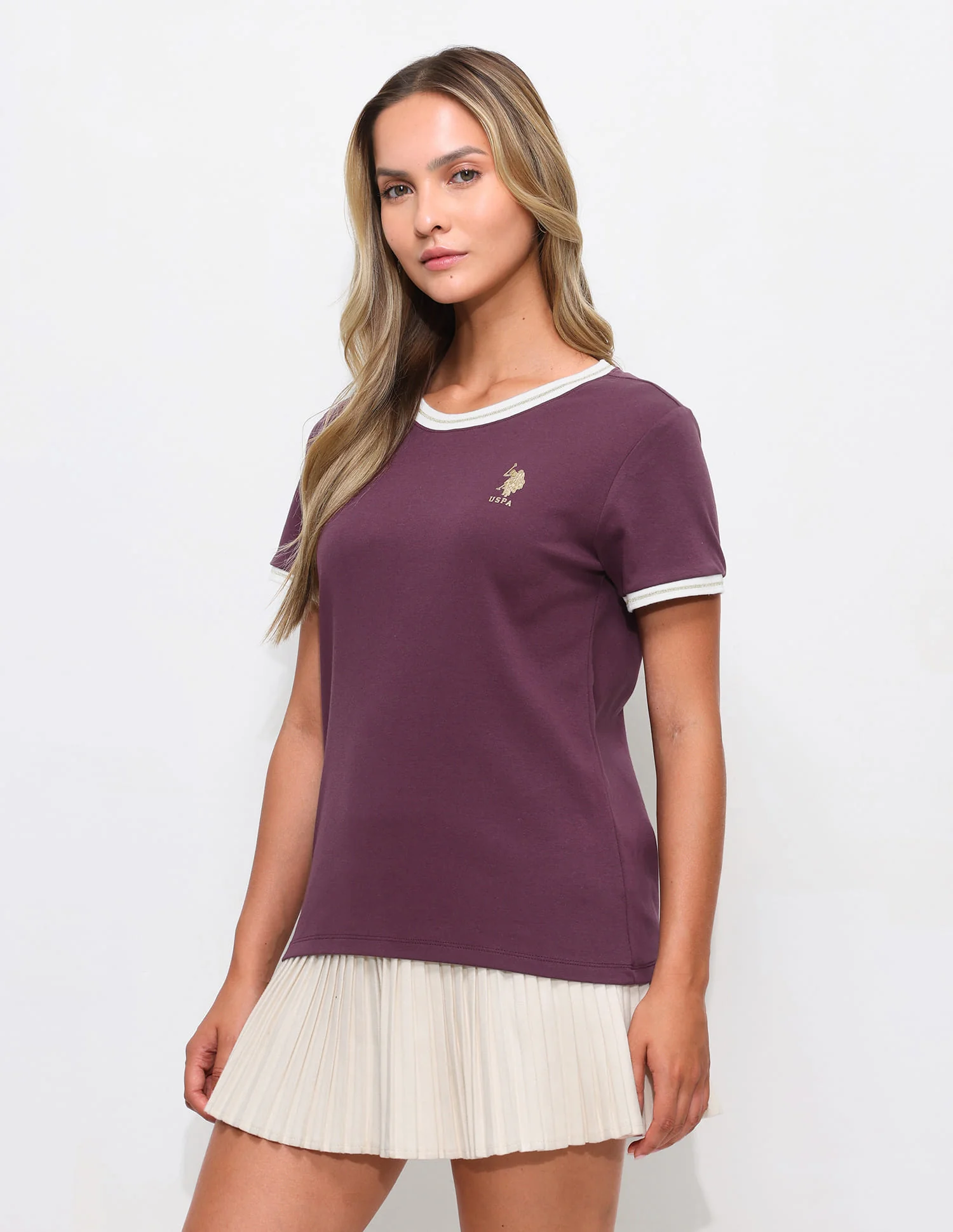 Solid Regular Fit Lurex T-Shirt - Image 4