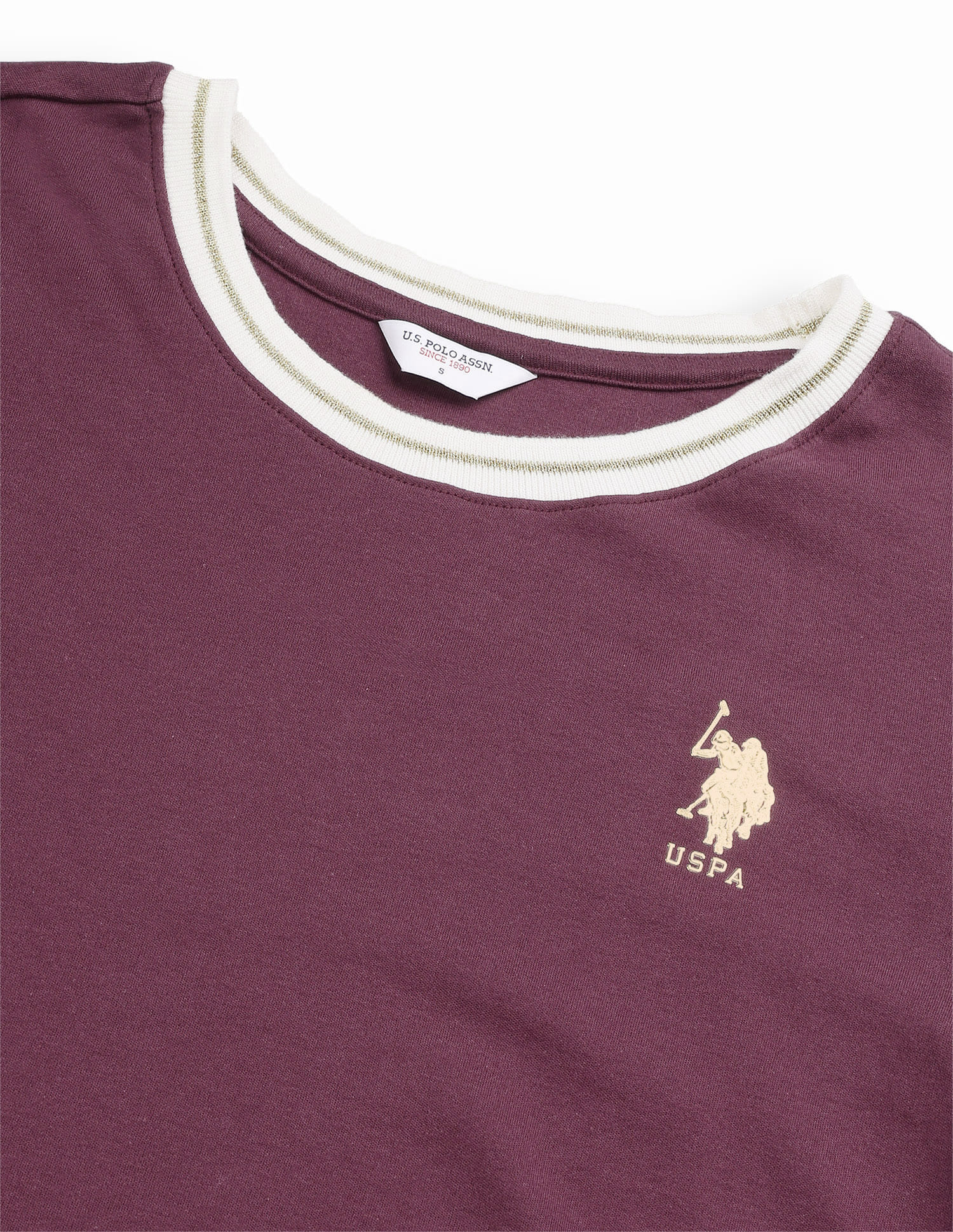 Solid Regular Fit Lurex T-Shirt - Image 8