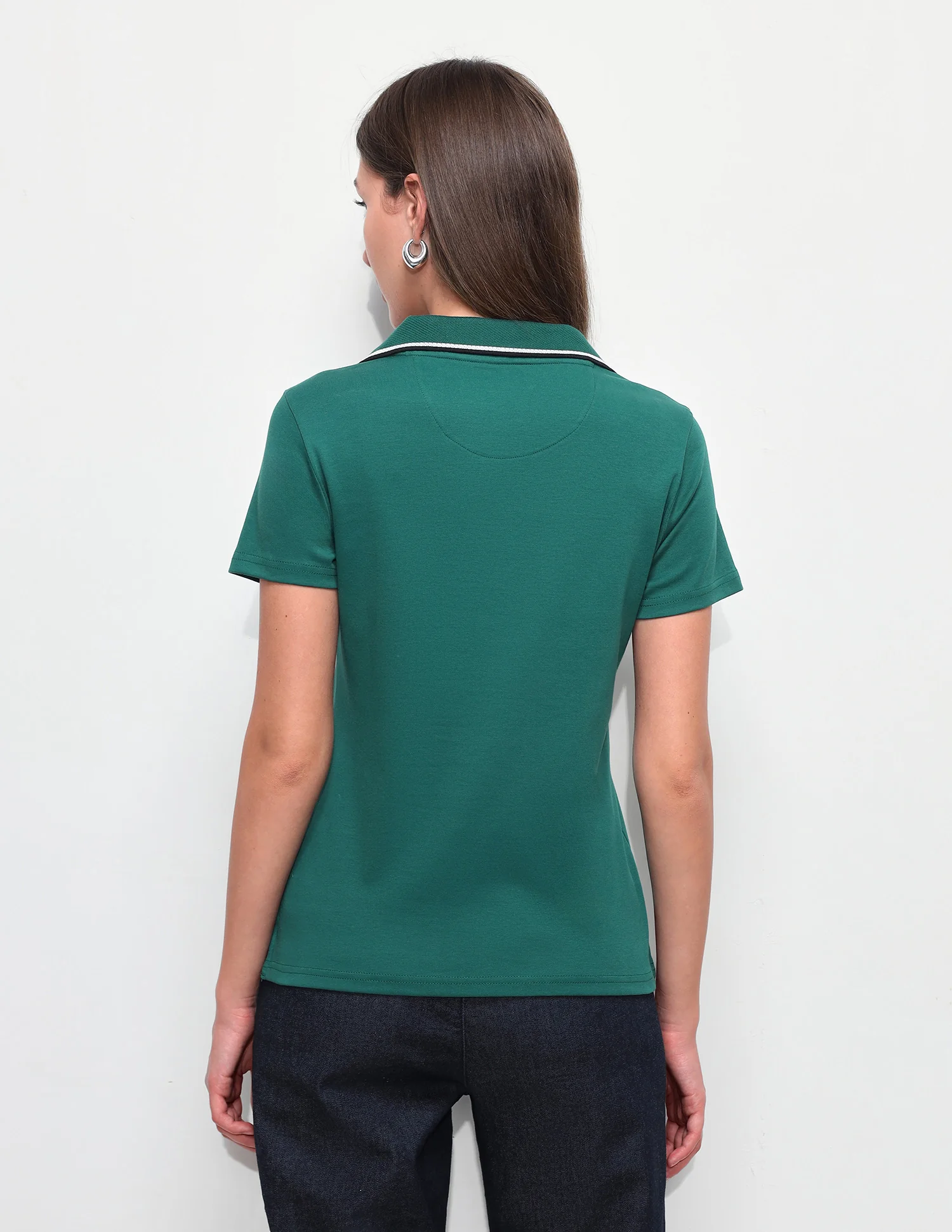 Solid Regular Fit Polo Shirt - Image 5