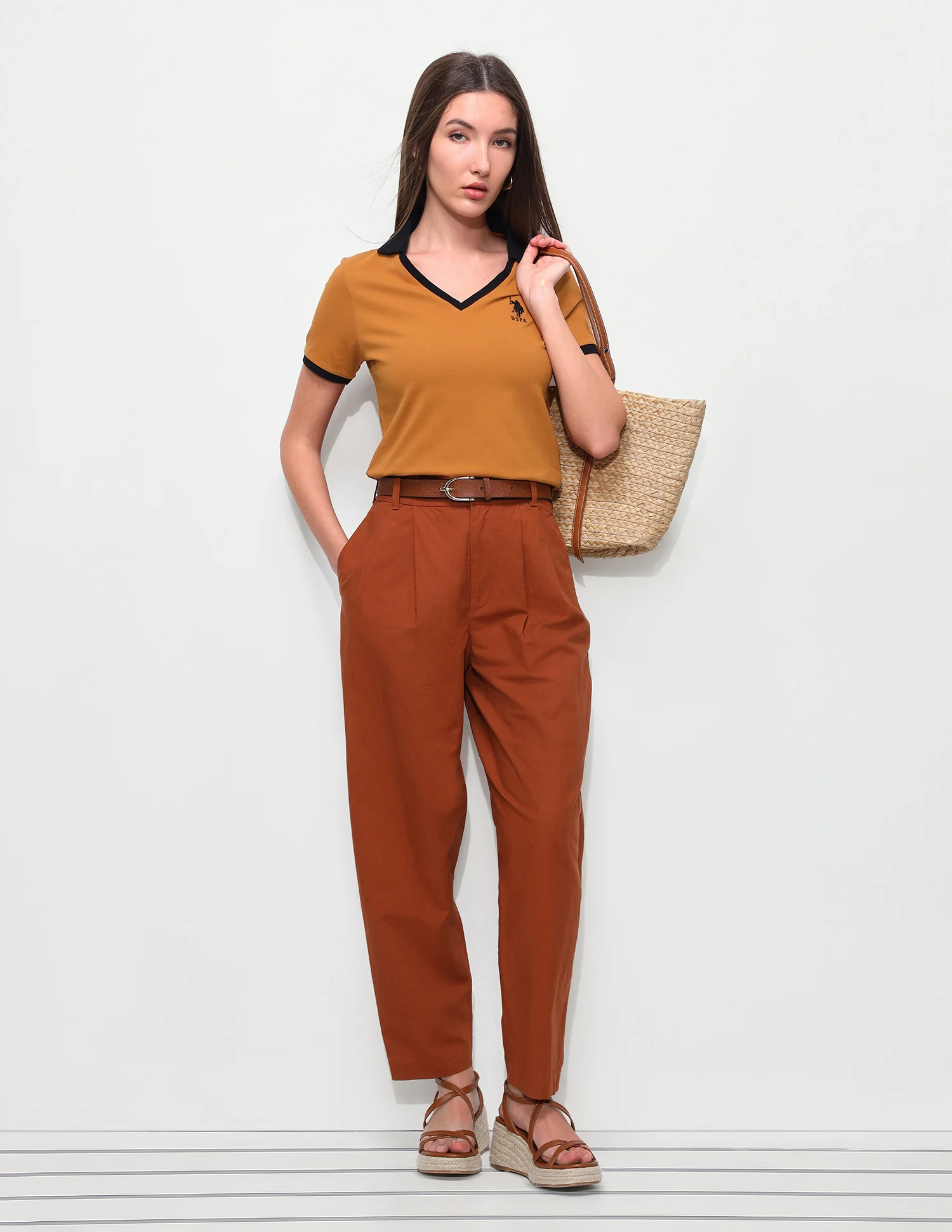 Solid Regular Fit Polo Shirt - Image 3