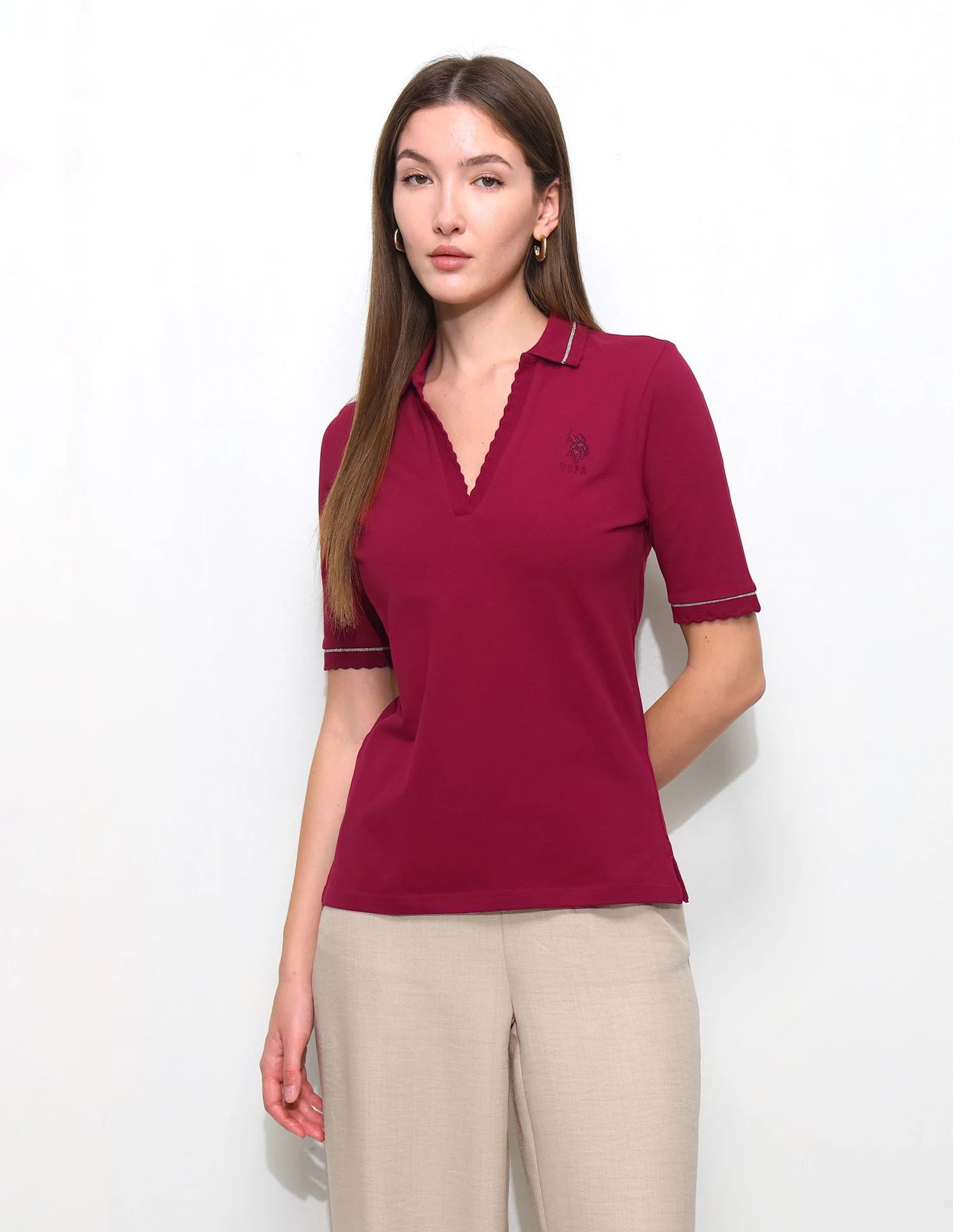 Solid Regular Fit Polo Shirt - Image 6