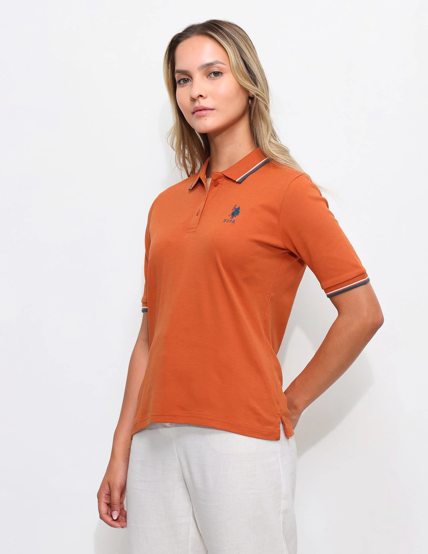 Solid Regular Fit Polo Shirt - Image 4