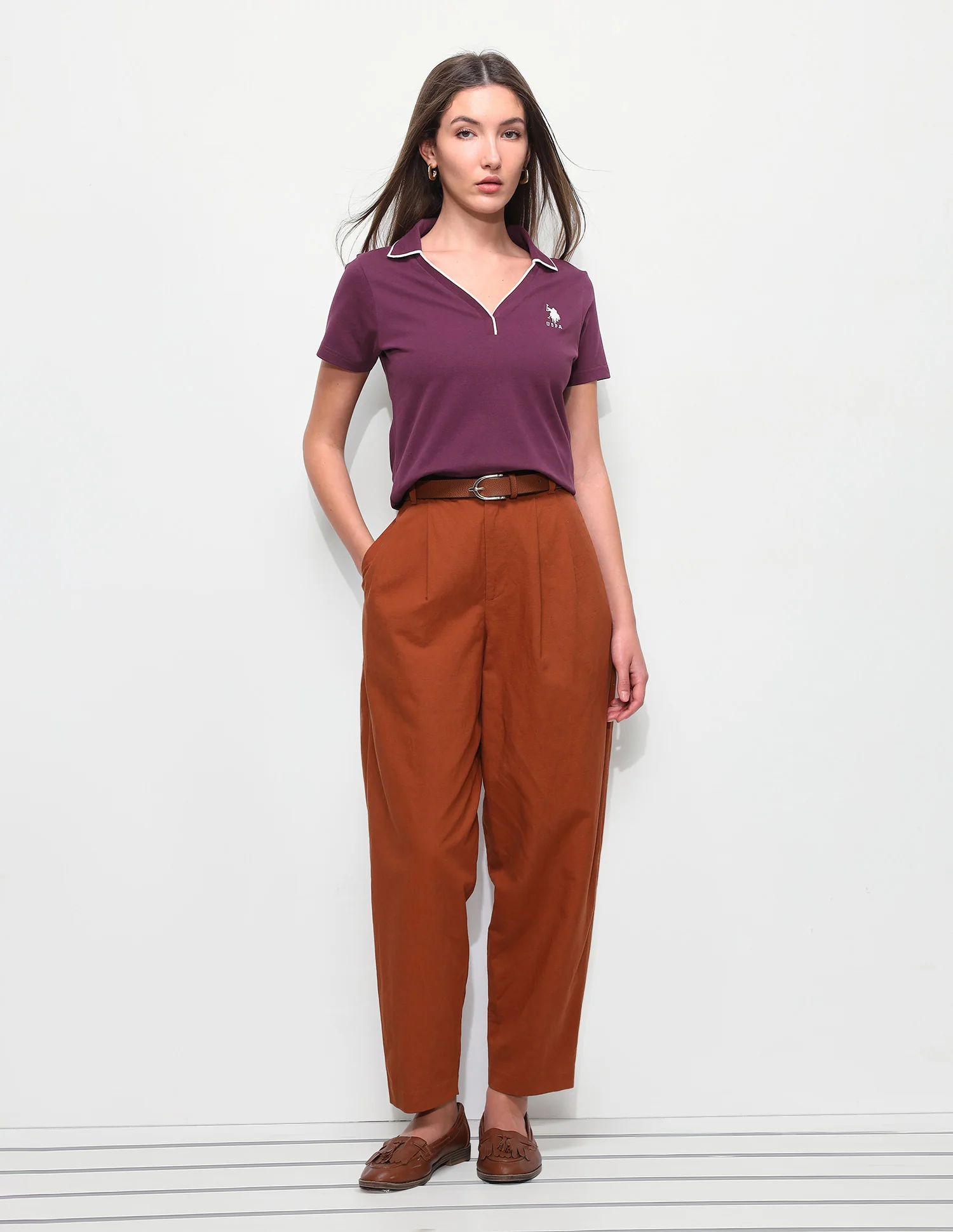 Solid Regular Fit Polo Shirt - Image 3